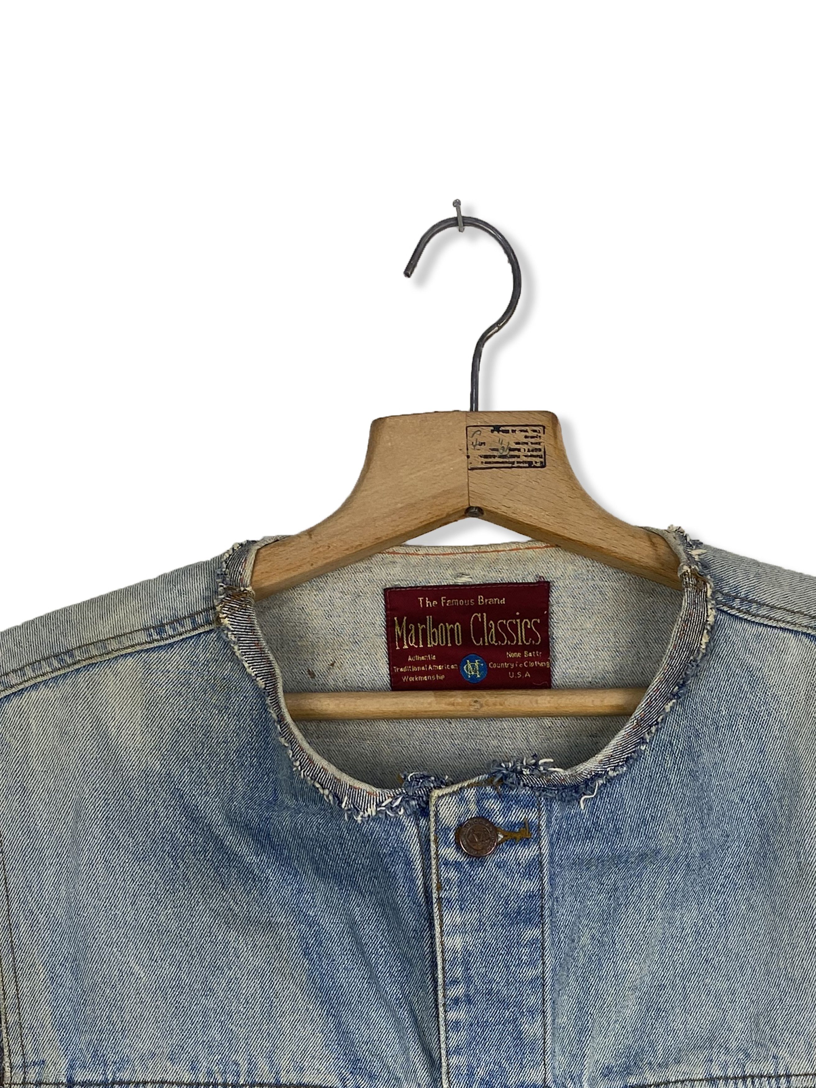 Marlboro Classics 90s Vintage MARLBORO Denim Vest M392 Size US XXL / EU 58 / 5 - 6 Thumbnail