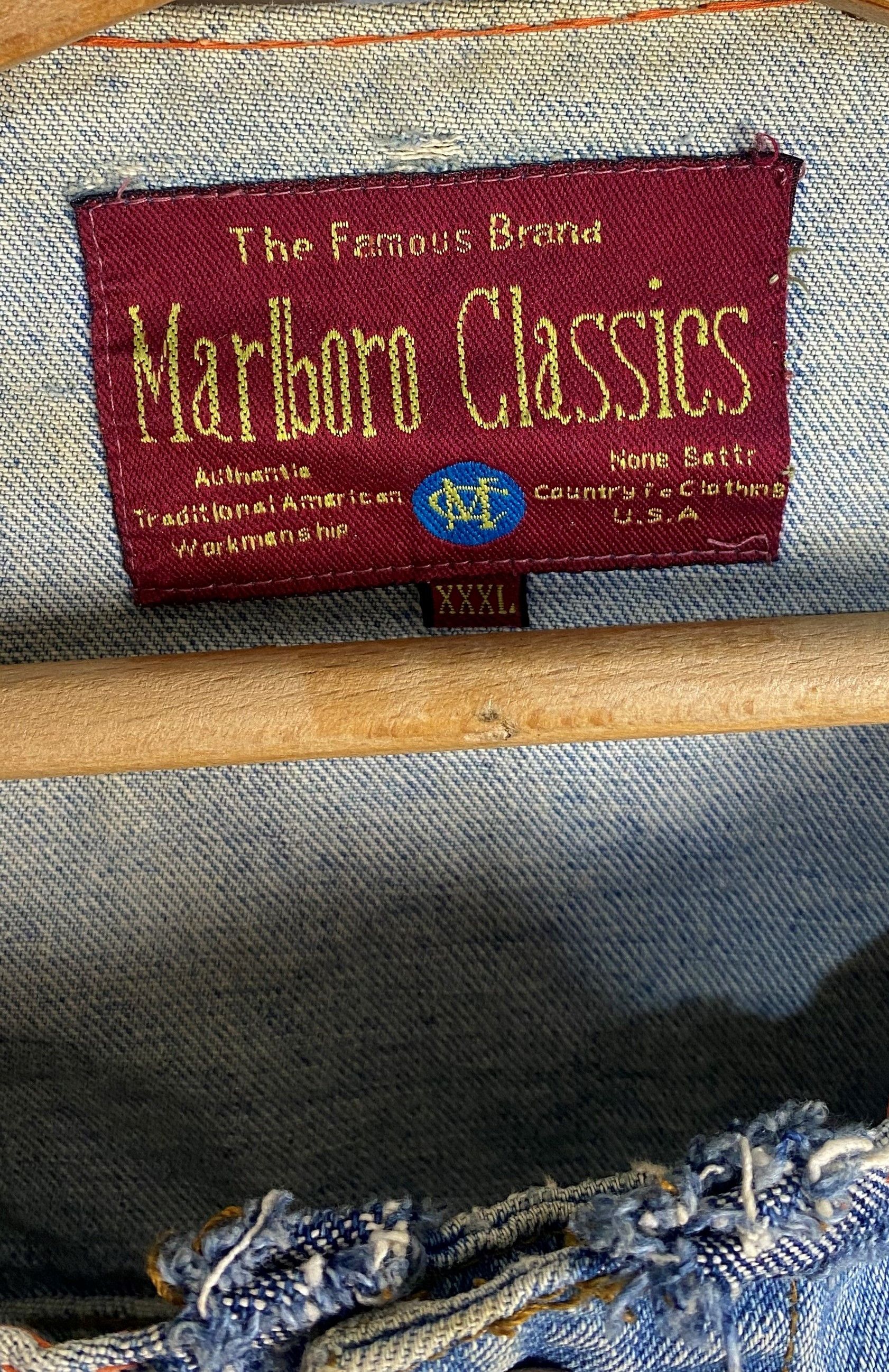 Marlboro Classics 90s Vintage MARLBORO Denim Vest M392 Size US XXL / EU 58 / 5 - 9 Thumbnail