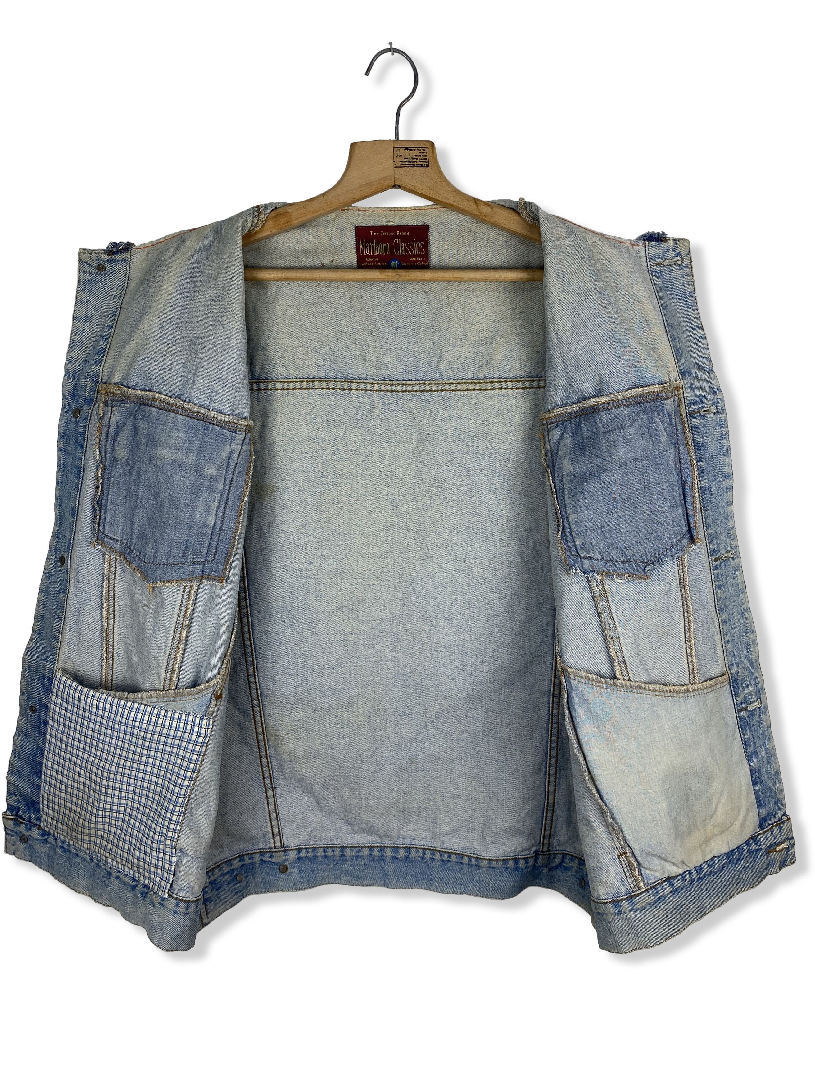 Marlboro Classics 90s Vintage MARLBORO Denim Vest M392 Size US XXL / EU 58 / 5 - 8 Thumbnail