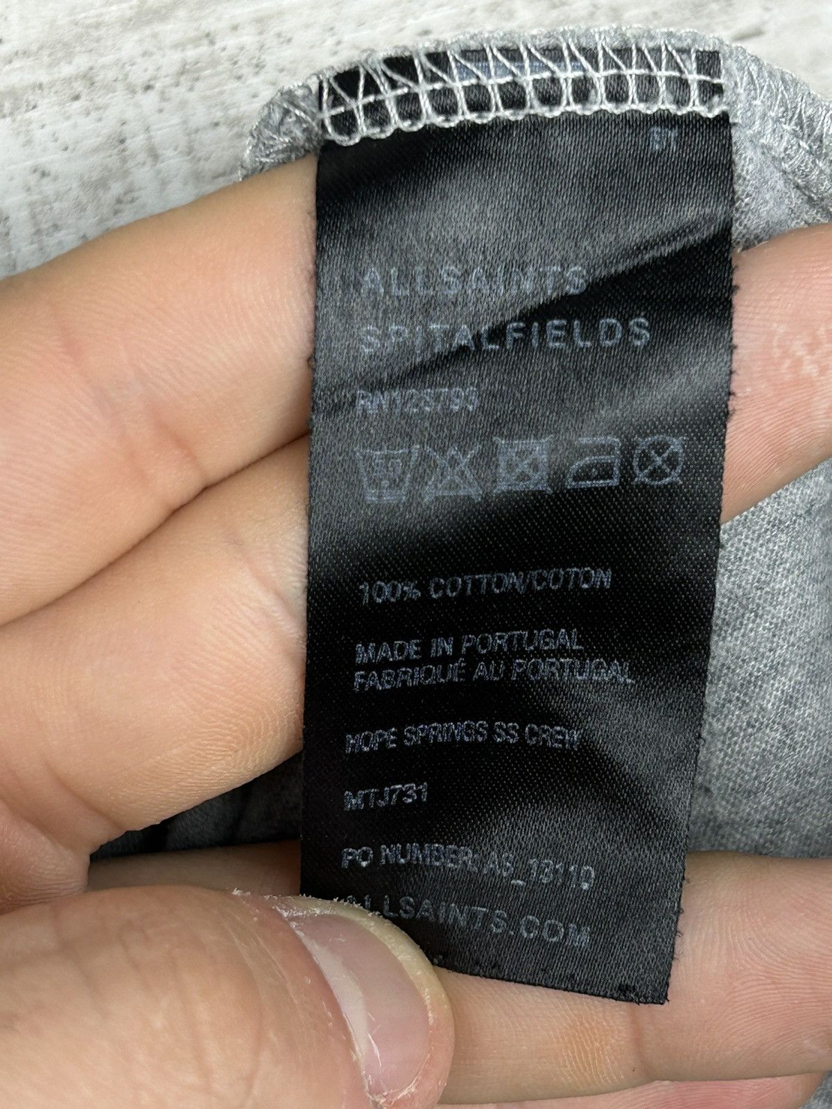 Allsaints Mens AllSaints Overprint T Shirt luxury tee streetwear y2k Size US M / EU 48-50 / 2 - 11 Thumbnail