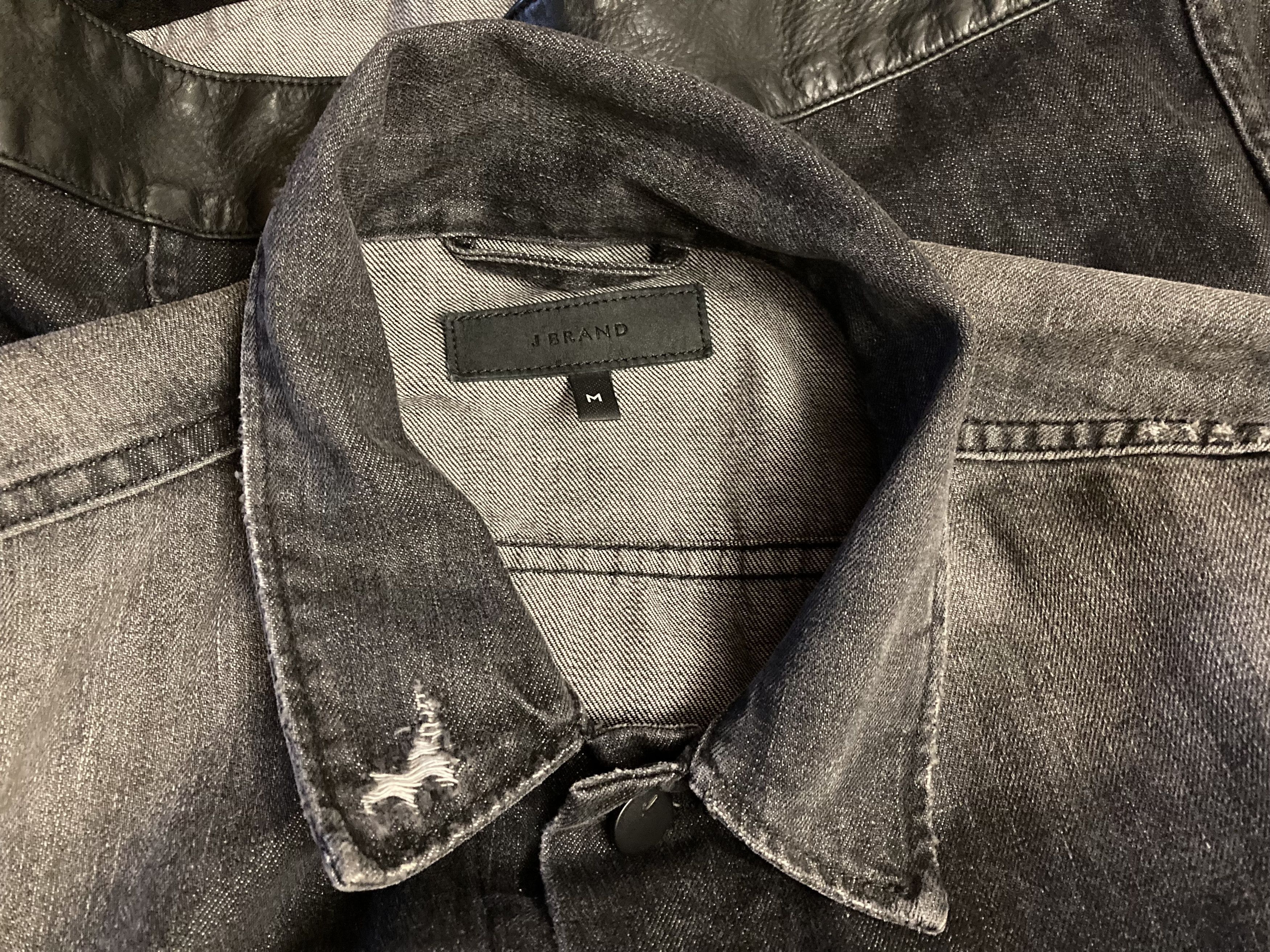 J Brand J Brand Tracker Jacket Owen Jean Destroyed Black Size US M / EU 48-50 / 2 - 4 Thumbnail