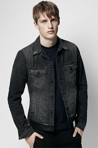 J Brand J Brand Tracker Jacket Owen Jean Destroyed Black Size US M / EU 48-50 / 2 - 1 Thumbnail