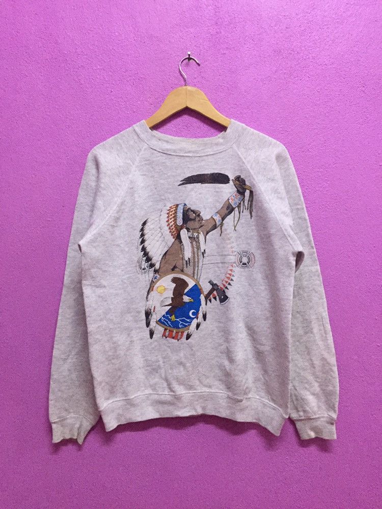 Vintage Vintage Red Indian Sweatshirts Size US L / EU 52-54 / 3 - 1 Thumbnail