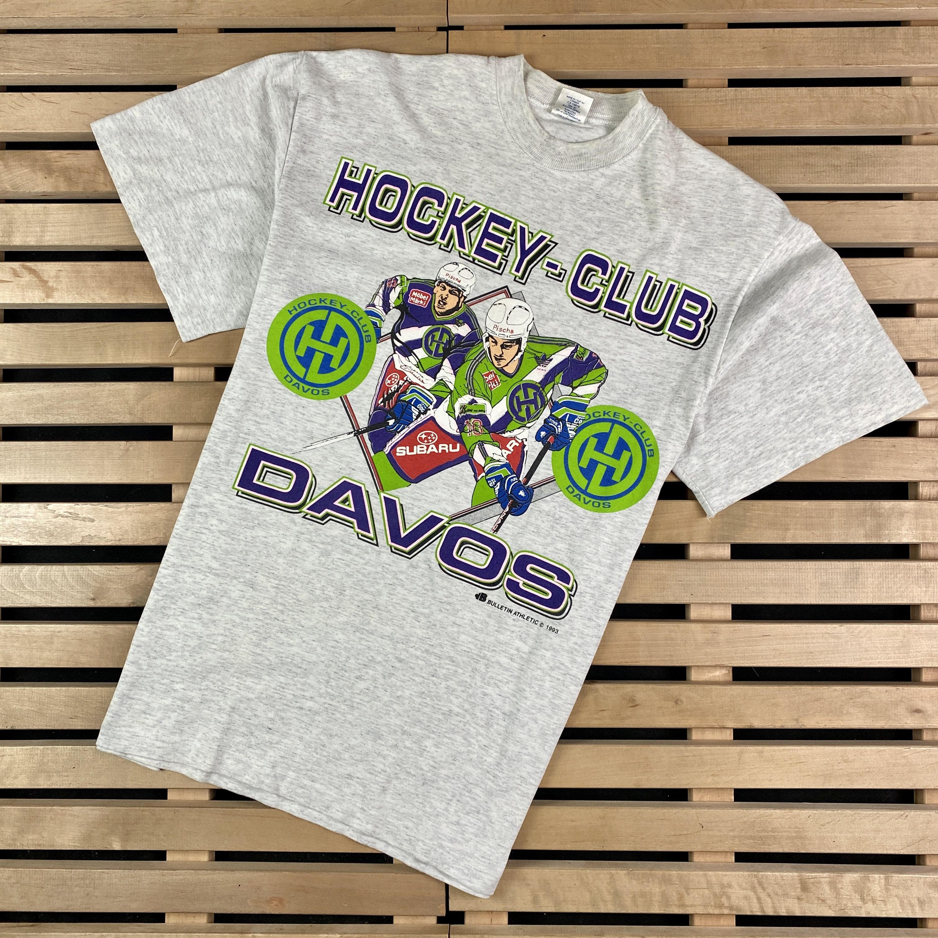 Vintage Mens Vintage T Shirt Hockey Club Davos 1993 Size S Size US S / EU 44-46 / 1 - 1 Thumbnail
