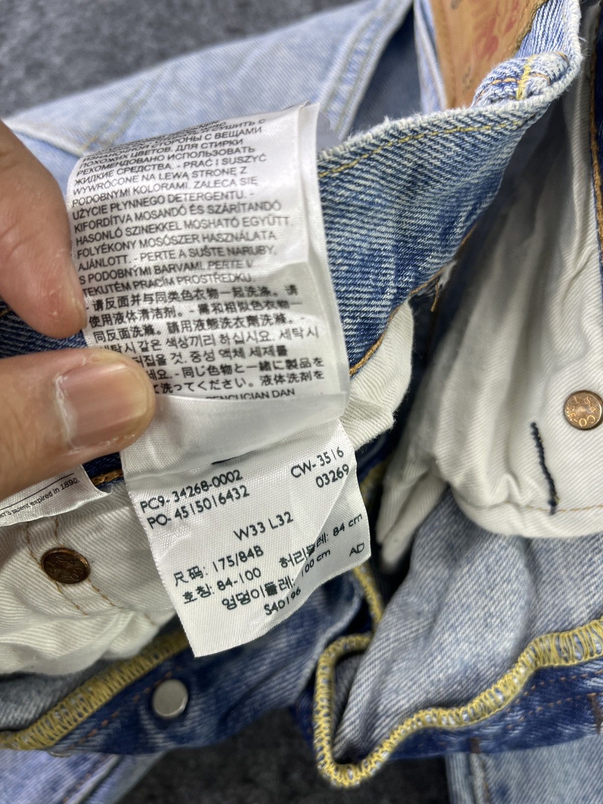 Levi's Vintage Levis 501 S Stone Wash Jeans - J805 Size US 34 / EU 50 - 8 Thumbnail