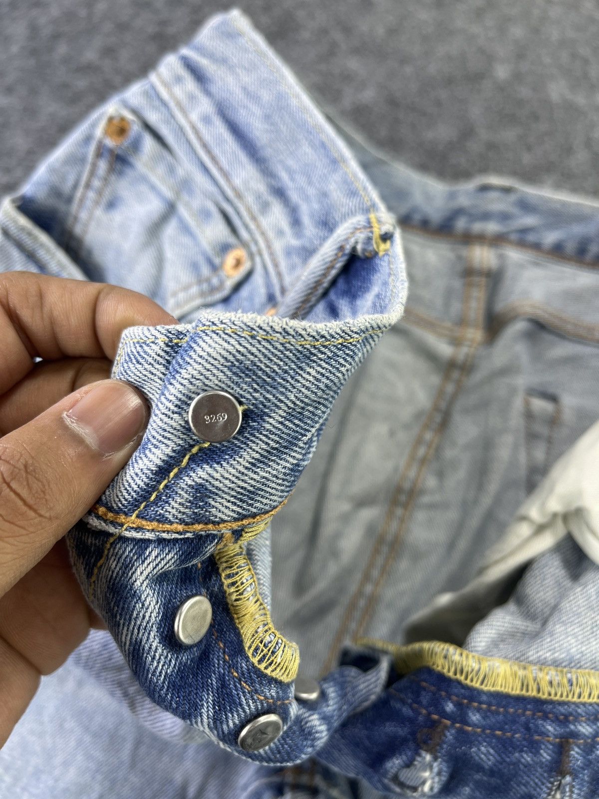 Levi's Vintage Levis 501 S Stone Wash Jeans - J805 Size US 34 / EU 50 - 6 Thumbnail