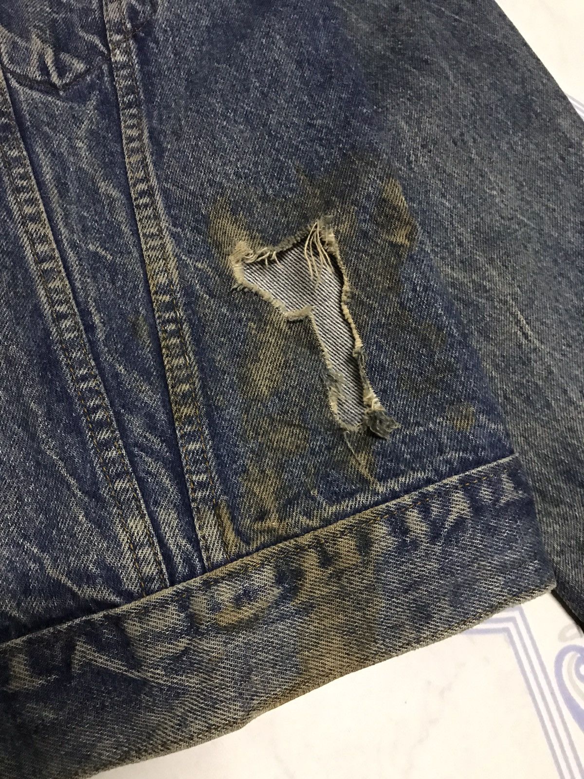 Levi's Vtg Distress Levis Type III Trucker Denim Jacket Button No52 Size US L / EU 52-54 / 3 - 7 Thumbnail