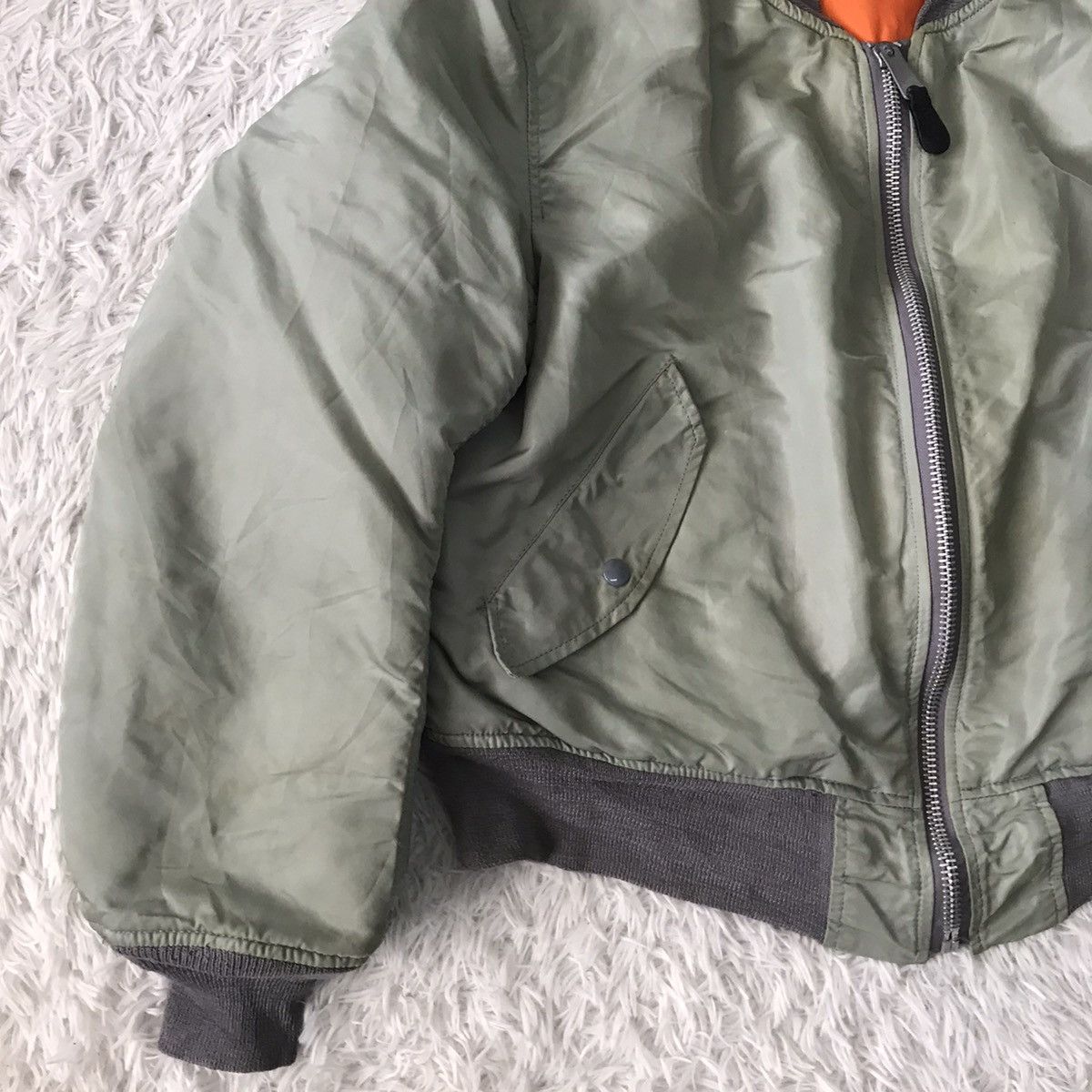 Alpha Industries Vtg Alpha Industries MA-1 Usaf Bomber Jacket Size US L / EU 52-54 / 3 - 3 Thumbnail