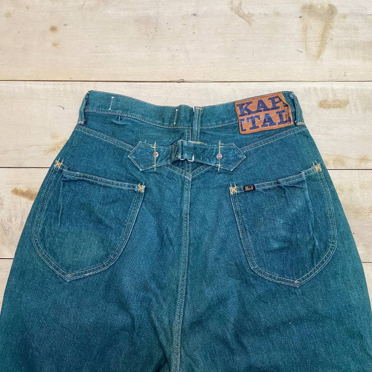 Kapital X454 VTG KAPITAL x MITSA OKAYAMA JAPAN BUCKLE BACK DENIM Size US 29 - 2 Thumbnail