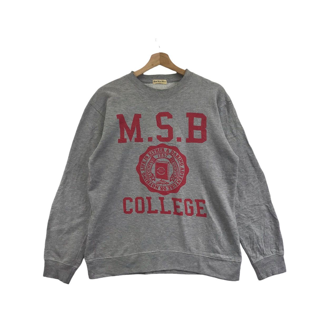 Vintage M.S.B UNIVERSITY Art & Commerce College MSB Grey Sweatshirt Size US M / EU 48-50 / 2 - 1 Thumbnail
