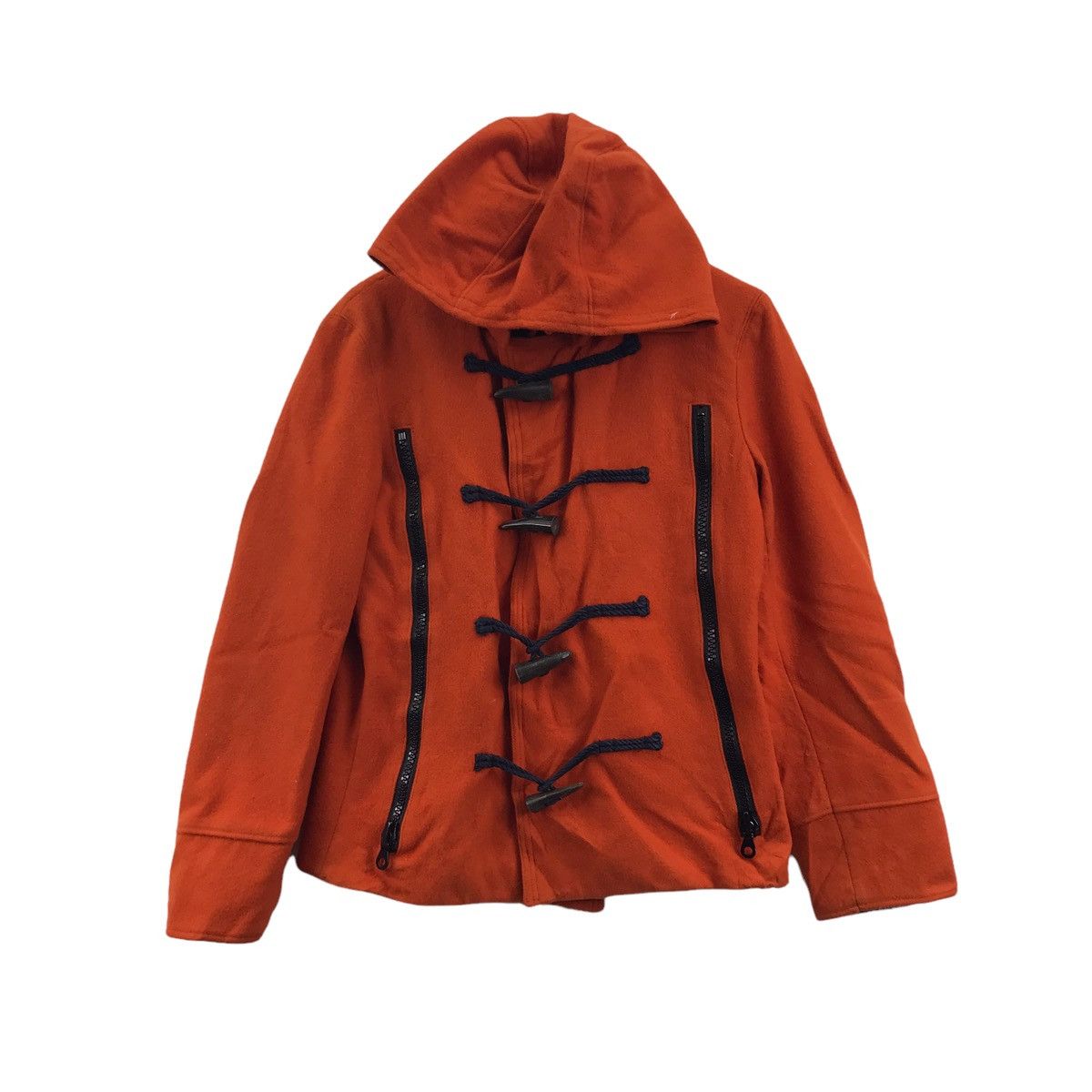 Japanese Brand JUNHASHIMOTO Japanese Brand Fancy Wool Duffle Coat Jacket Size US S / EU 44-46 / 1 - 1 Thumbnail