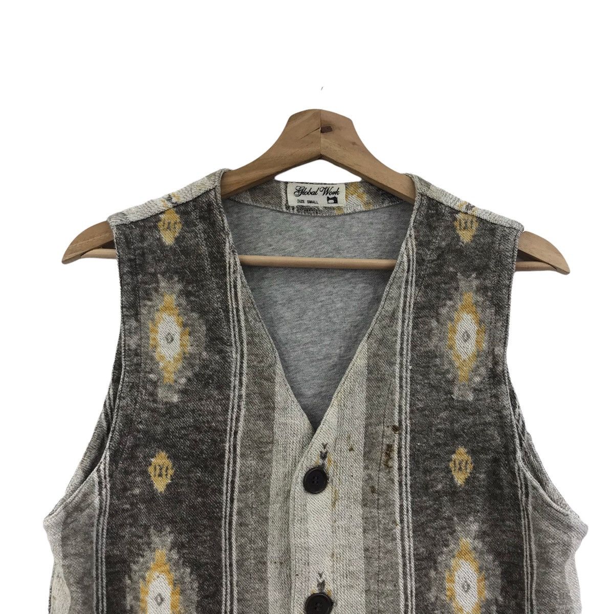 Global Work GLOBAL WORK Japanese Brand Navajo Aztec Native Fleece Vest Size US S / EU 44-46 / 1 - 2 Thumbnail