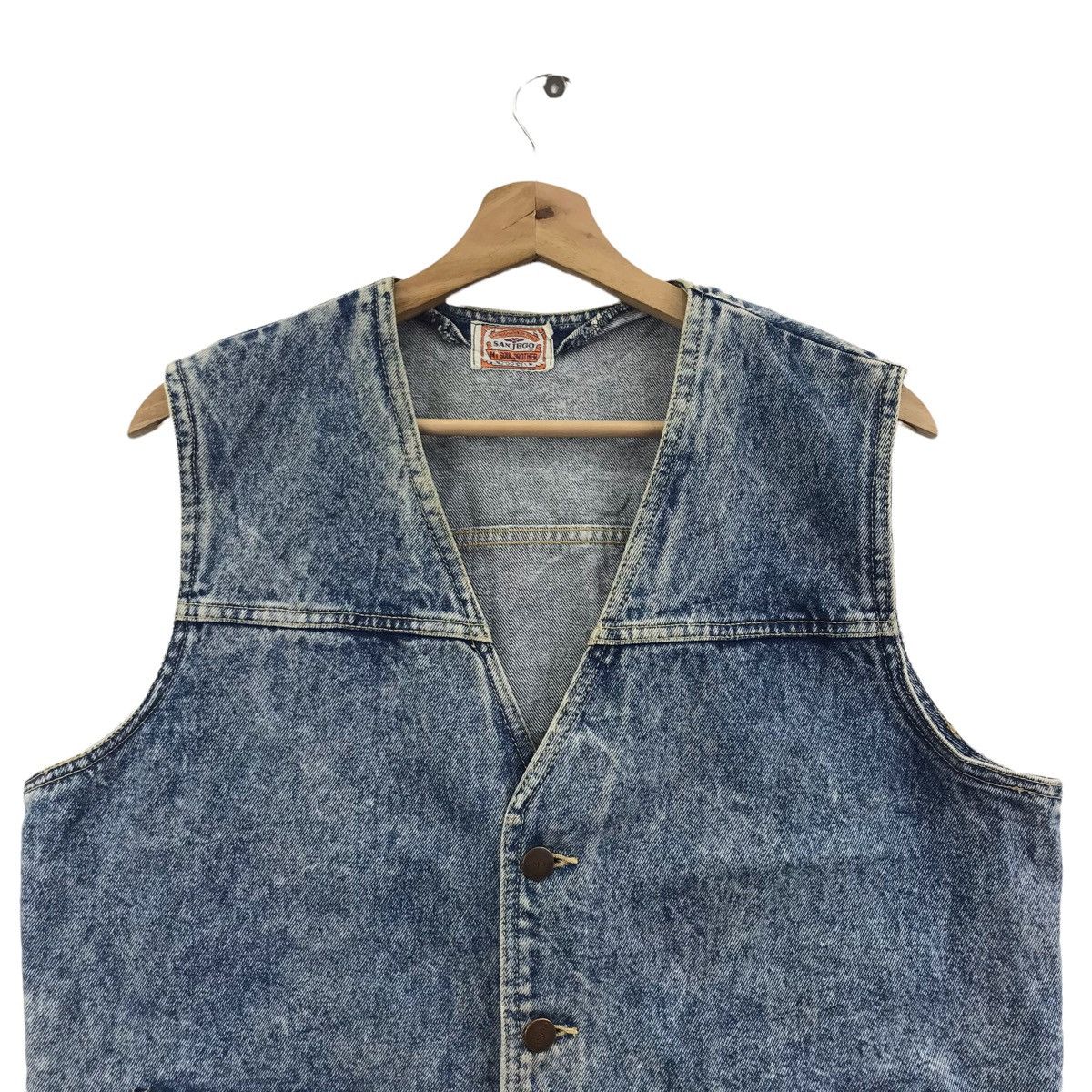 Vintage Vintage SAN JEGO INDIGO Denim Jeans Usa Vest Jacket Mt Soul Size US M / EU 48-50 / 2 - 2 Thumbnail
