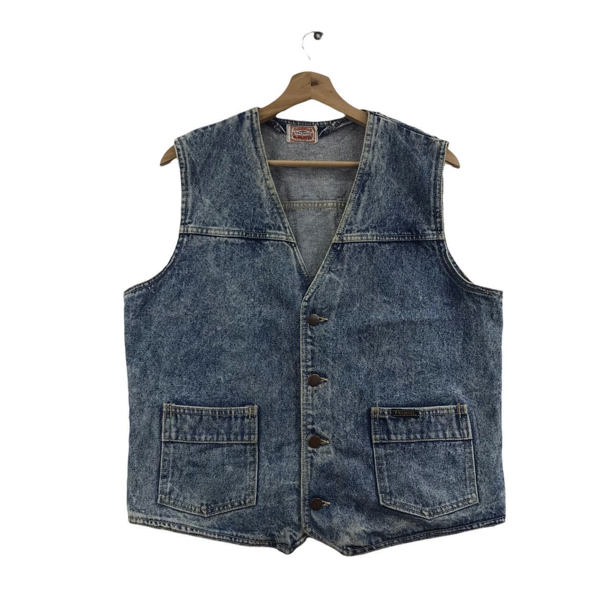 Vintage Vintage SAN JEGO INDIGO Denim Jeans Usa Vest Jacket Mt Soul Size US M / EU 48-50 / 2 - 1 Thumbnail