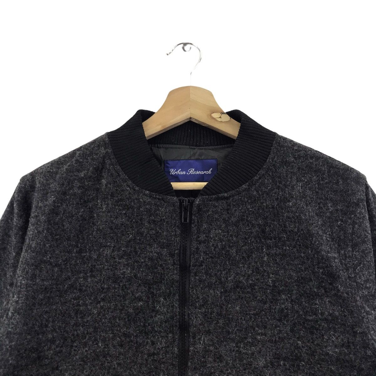 URBAN RESEARCH DOORS URBAN RESEARCH Japanese Brand Wool Black Bomber Jacket Size US S / EU 44-46 / 1 - 2 Thumbnail