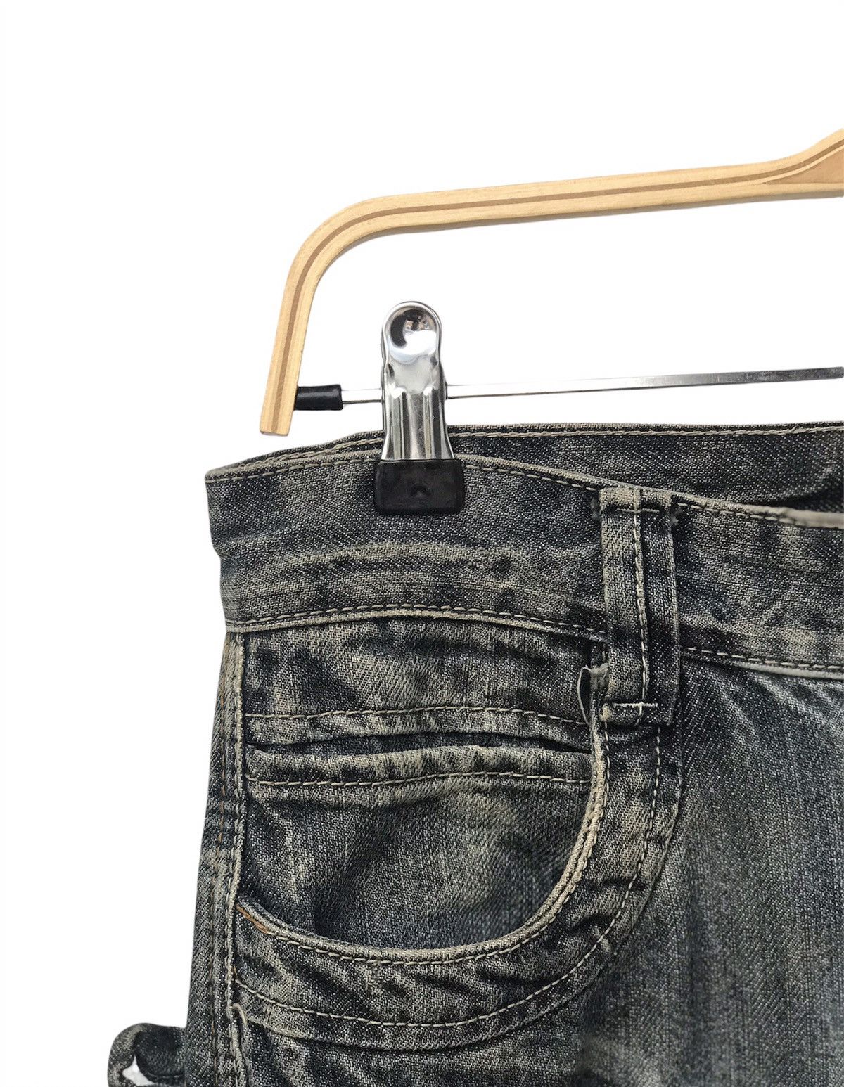 Japanese Brand Crazy Race Denim Distressed Size US 31 - 5 Thumbnail