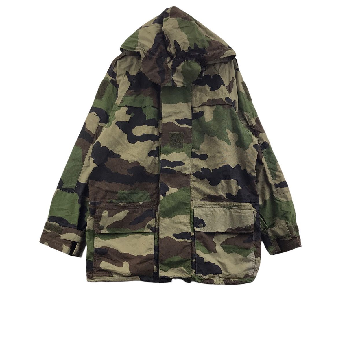 Vintage Vintage US ARMY MILITARY Camouflage Hooded Jacket Size US L / EU 52-54 / 3 - 1 Thumbnail