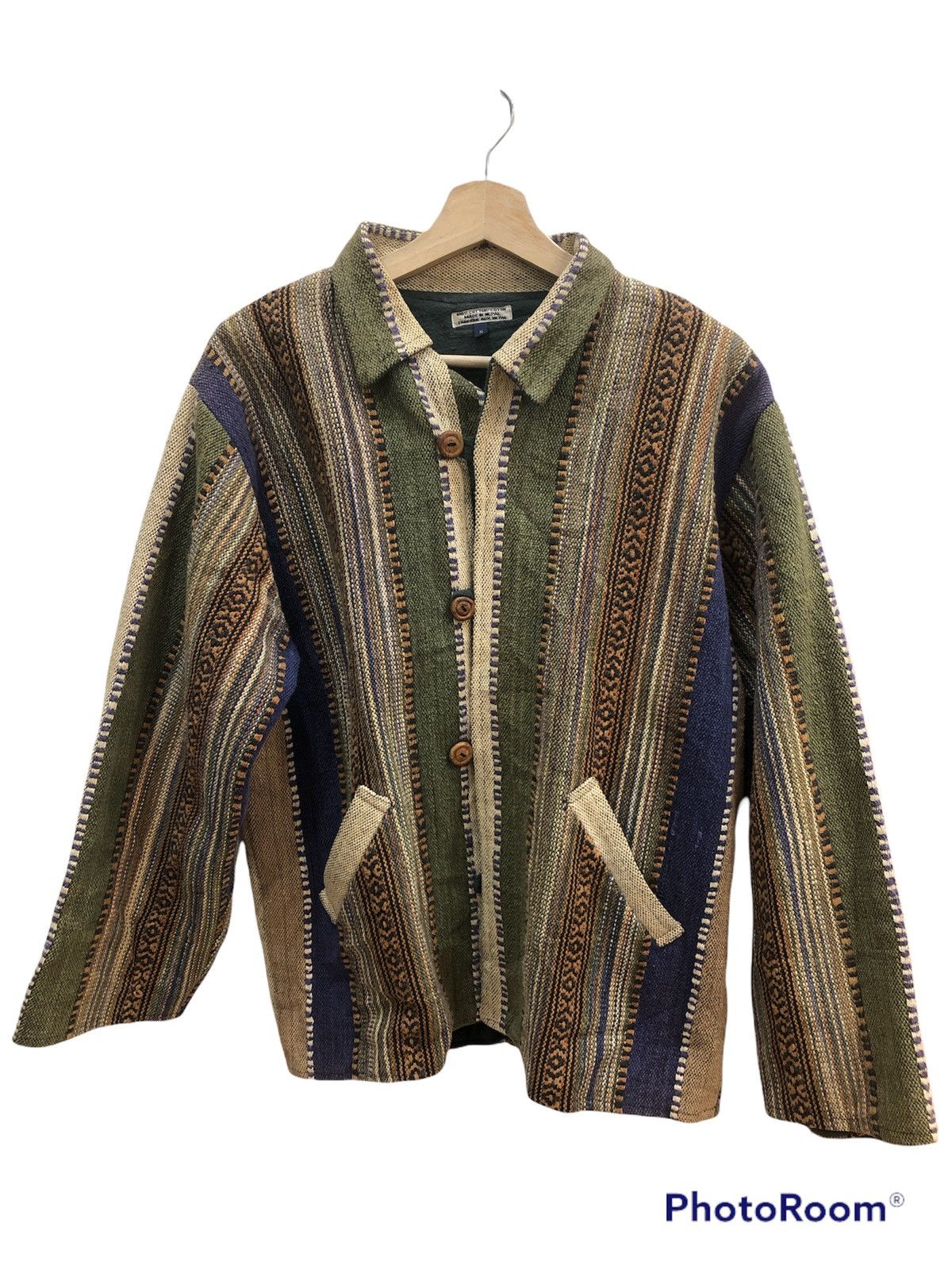 Homemade blanket jacket navajo style made in nepal Size US S / EU 44-46 / 1 - 1 Thumbnail