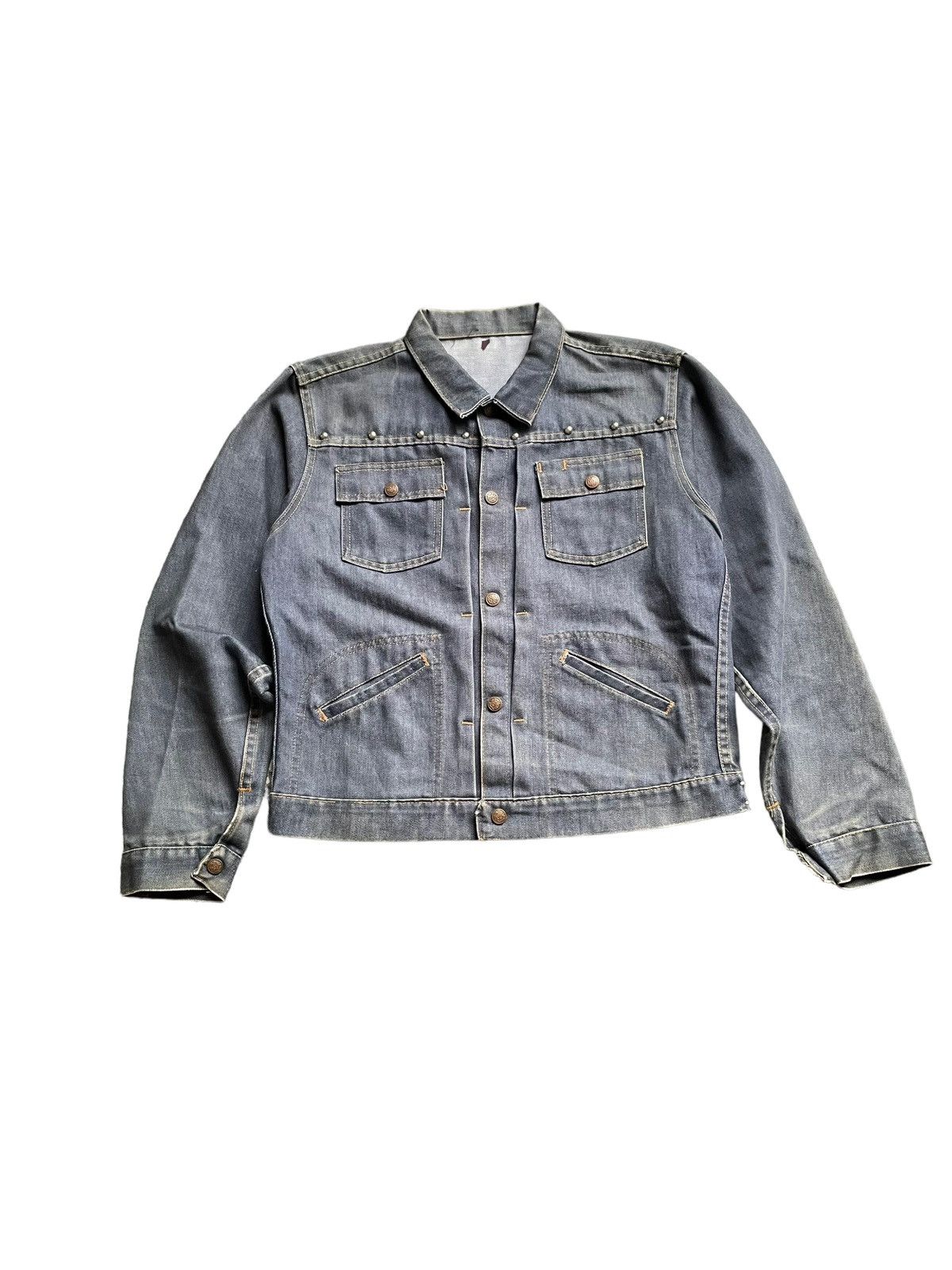 Vintage Vintage 70’s Unknown Selvedge Denim Jacket Size US M / EU 48-50 / 2 - 1 Thumbnail