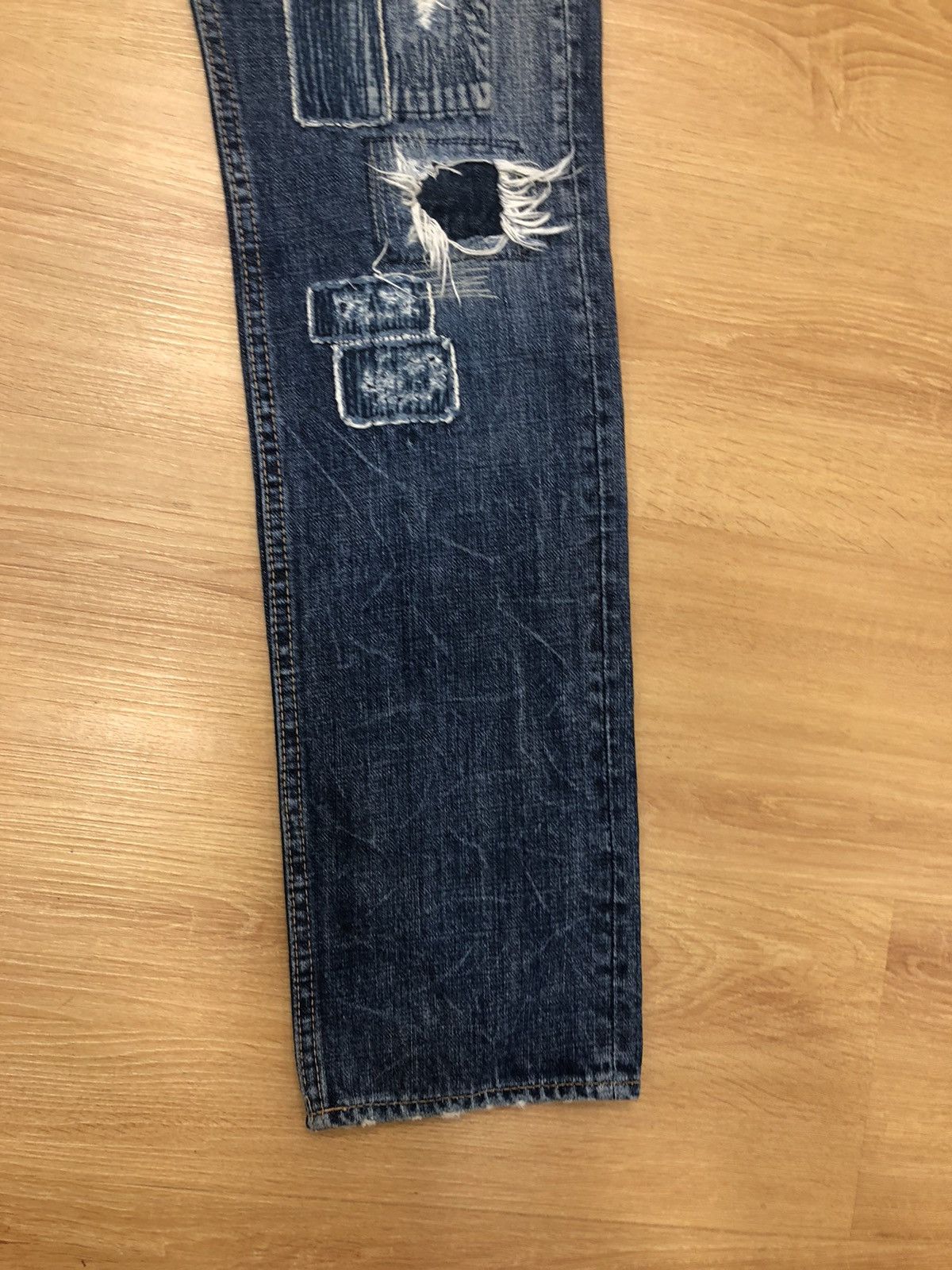Japanese Brand antgauge distressed jeans ripped jeans Patchwork Denim Size US 30 / EU 46 - 6 Thumbnail