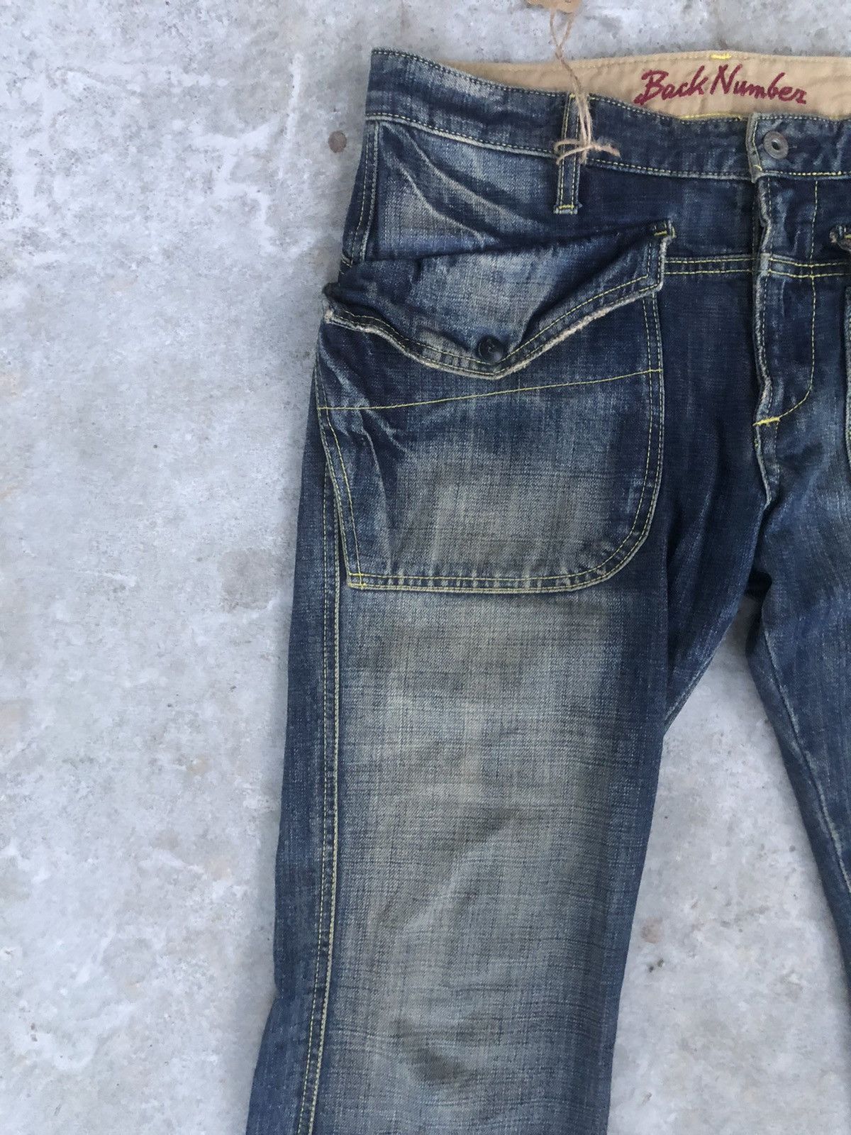 If Six Was Nine Japanese Back number Flared Jeans Distressed Denim Size US 32 / EU 48 - 4 Thumbnail