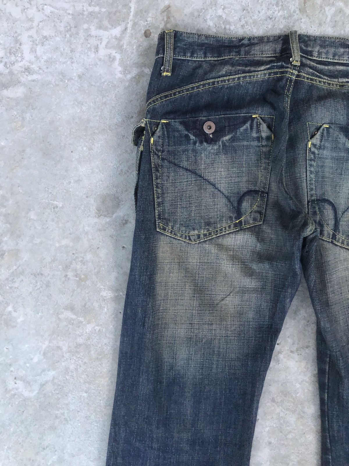 If Six Was Nine Japanese Back number Flared Jeans Distressed Denim Size US 32 / EU 48 - 9 Thumbnail
