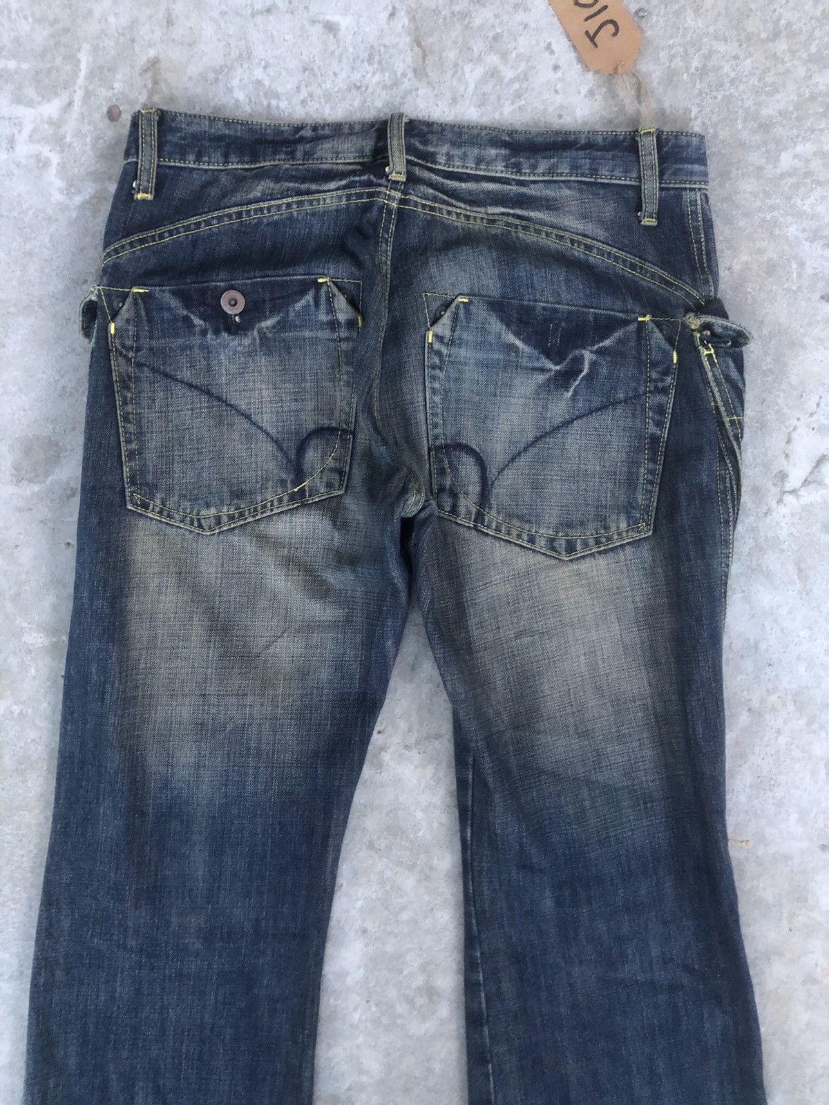 If Six Was Nine Japanese Back number Flared Jeans Distressed Denim Size US 32 / EU 48 - 8 Thumbnail