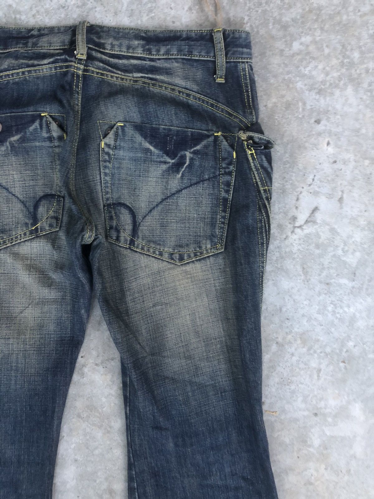 If Six Was Nine Japanese Back number Flared Jeans Distressed Denim Size US 32 / EU 48 - 10 Thumbnail