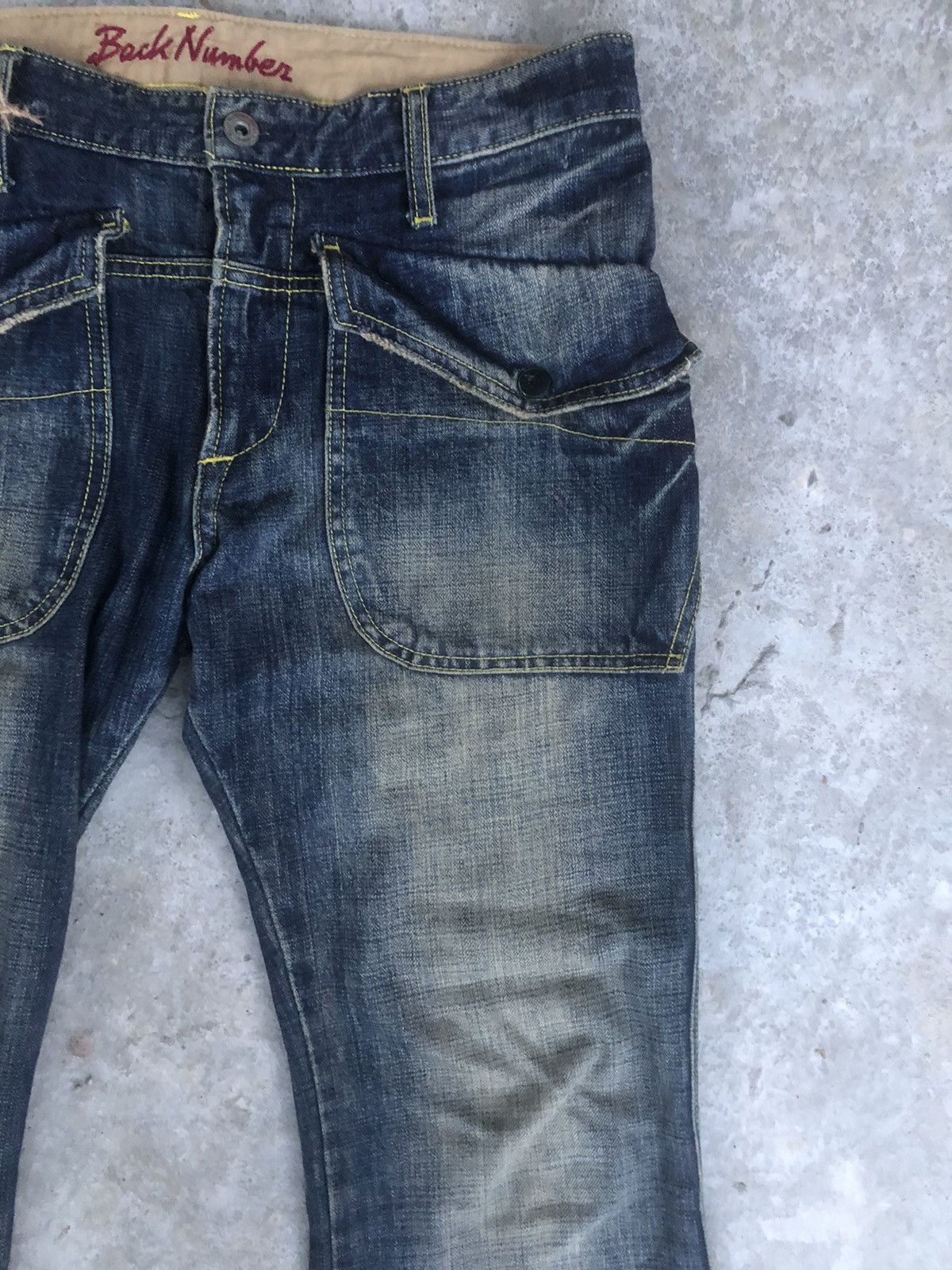 If Six Was Nine Japanese Back number Flared Jeans Distressed Denim Size US 32 / EU 48 - 5 Thumbnail
