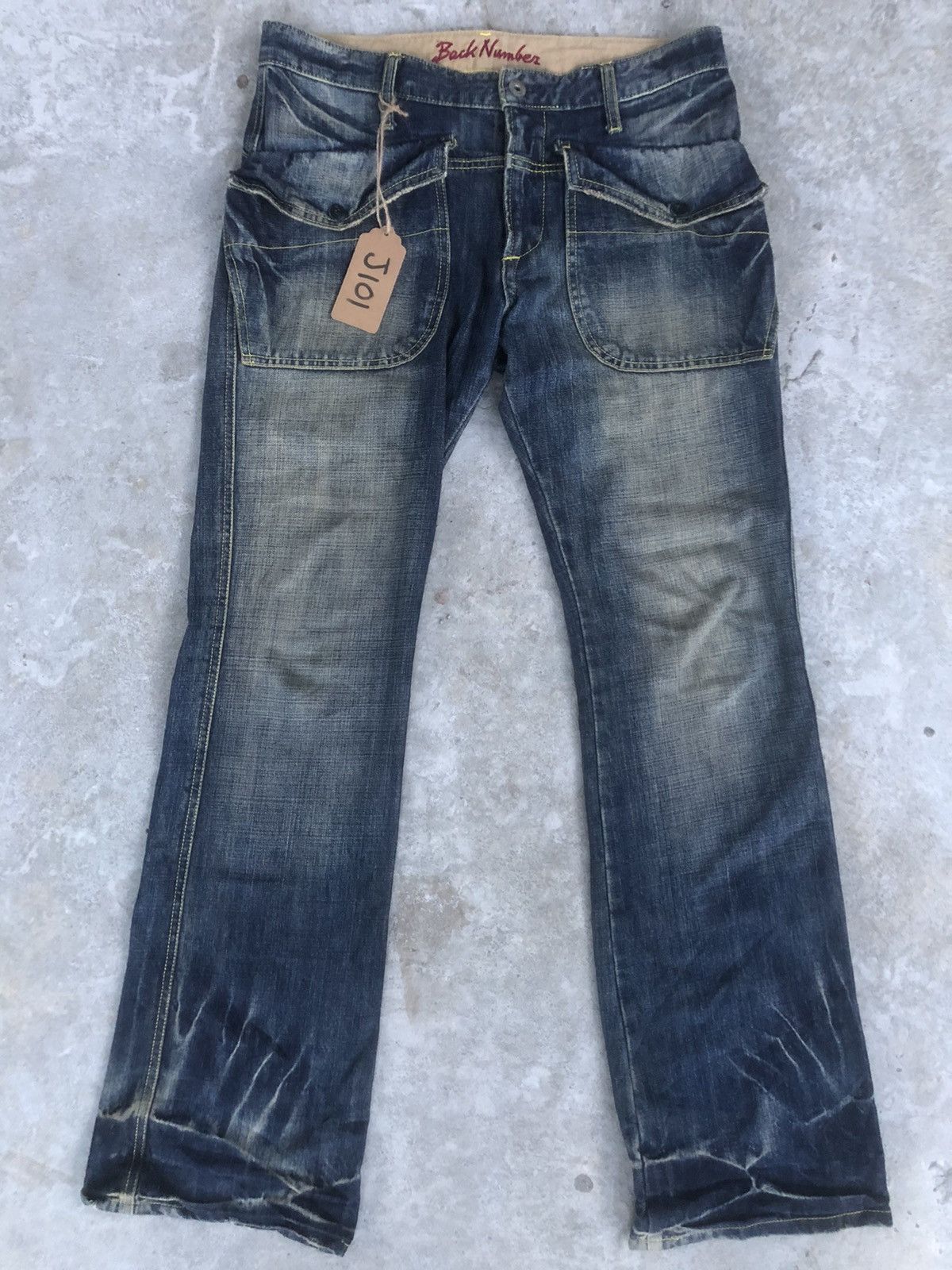If Six Was Nine Japanese Back number Flared Jeans Distressed Denim Size US 32 / EU 48 - 1 Thumbnail