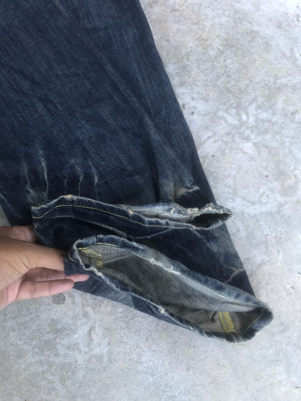 If Six Was Nine Japanese Back number Flared Jeans Distressed Denim Size US 32 / EU 48 - 14 Thumbnail
