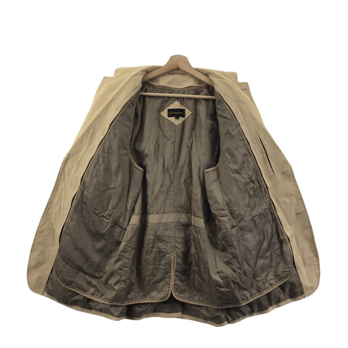 Vintage GIANNI VALENTINO Italian Designer Blazer Coat Jacket Size US L / EU 52-54 / 3 - 6 Thumbnail