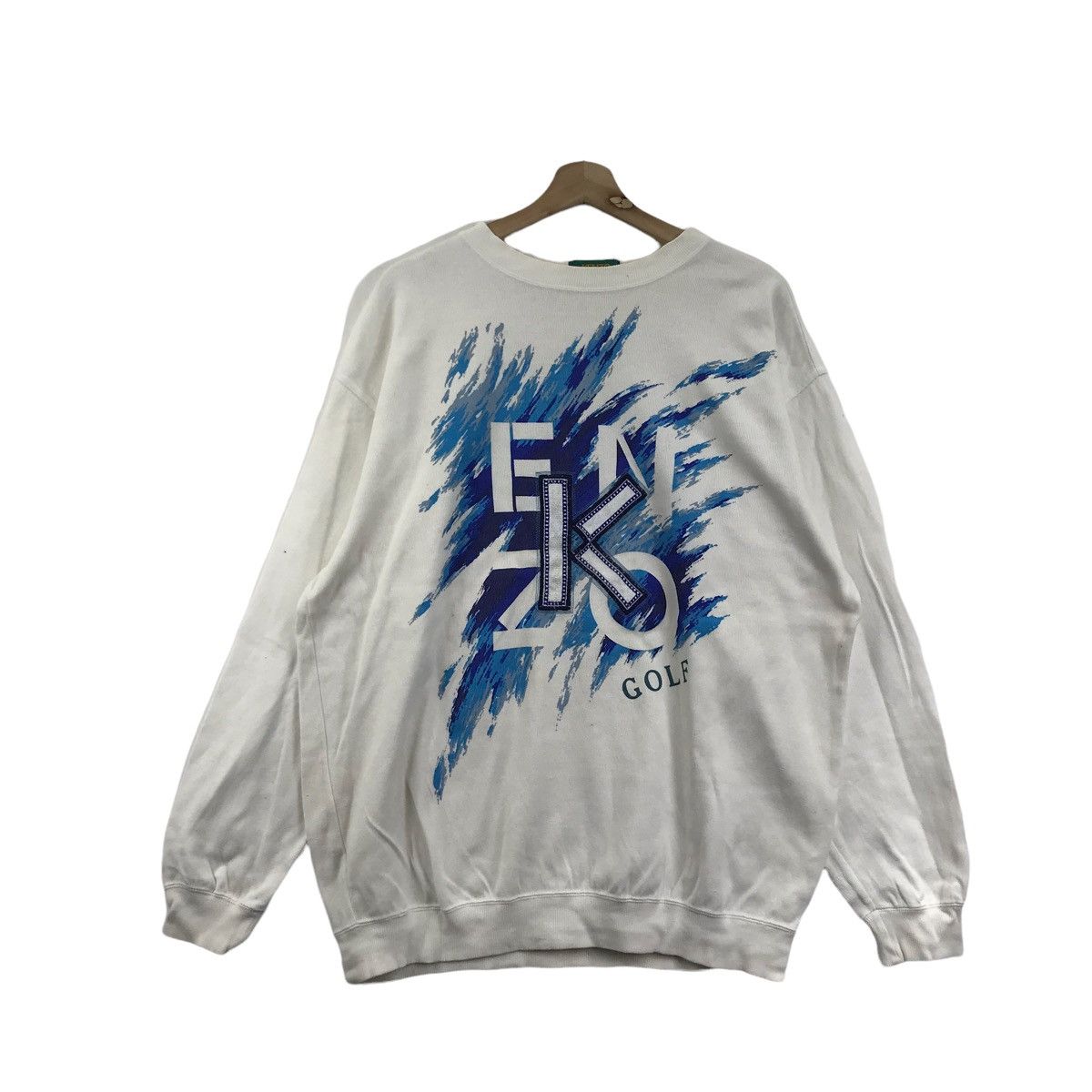 Kenzo Vintage KENZO GOLF Paris French Designer White Sweatshirt Size US L / EU 52-54 / 3 - 1 Thumbnail