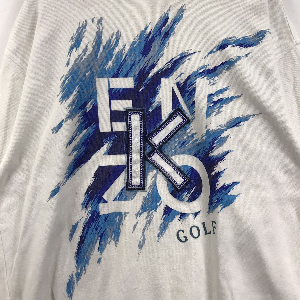 Kenzo Vintage KENZO GOLF Paris French Designer White Sweatshirt Size US L / EU 52-54 / 3 - 3 Thumbnail
