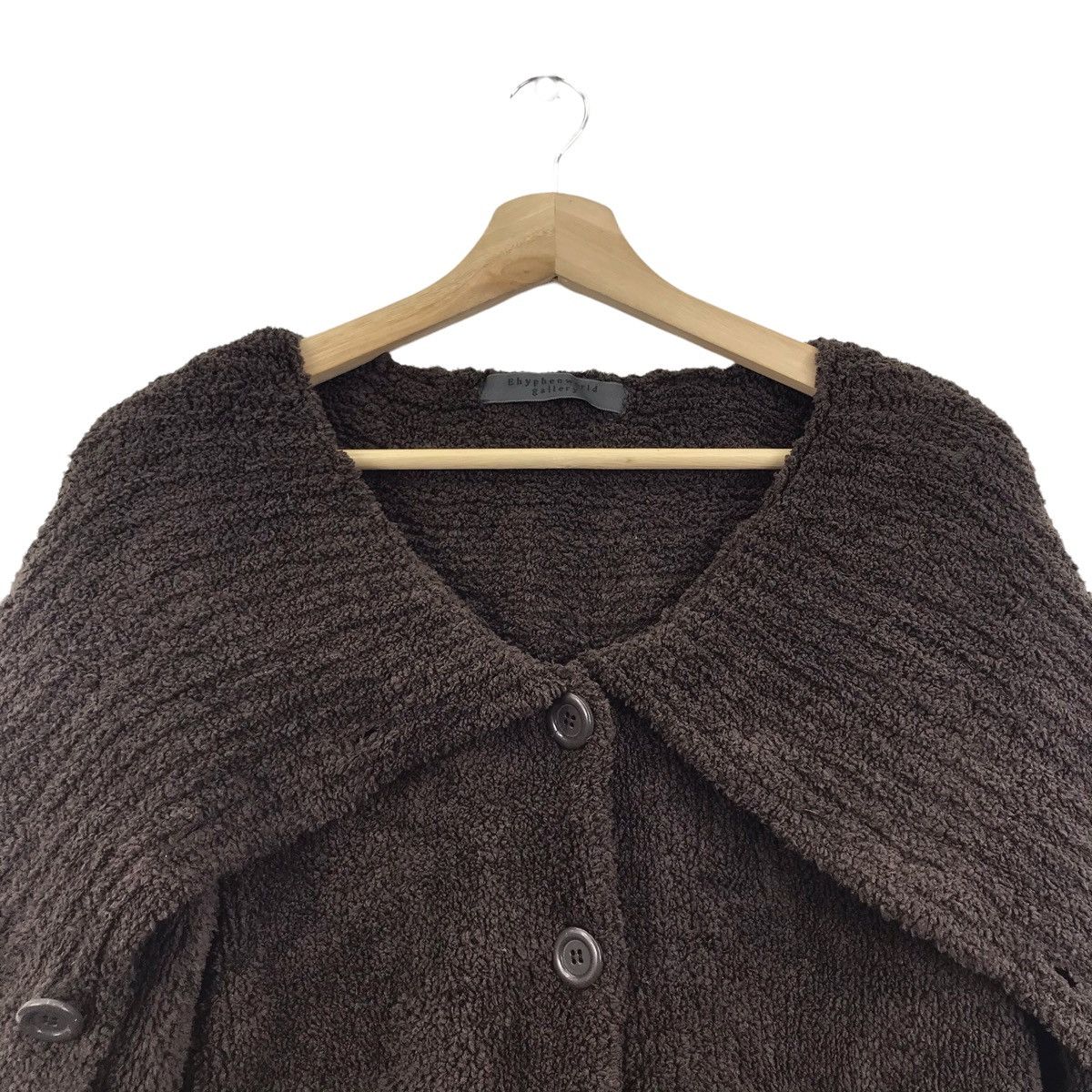 Japanese Brand EHYPHENWORLD GALLERY Japanese Brand Baggy FancyWool Cardigan Size US M / EU 48-50 / 2 - 2 Thumbnail
