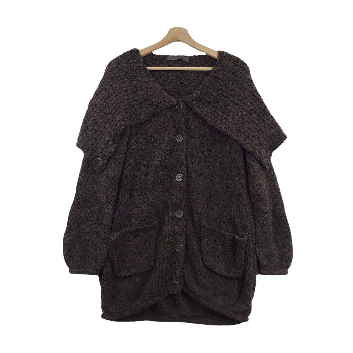 Japanese Brand EHYPHENWORLD GALLERY Japanese Brand Baggy FancyWool Cardigan Size US M / EU 48-50 / 2 - 1 Thumbnail