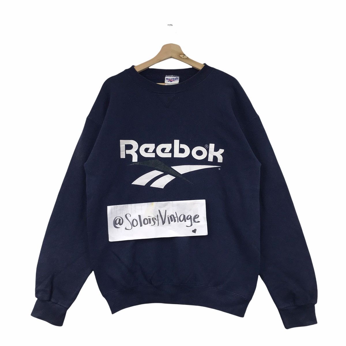 Reebok Vintage 90s REEBOK Big Print Sportswear Sport Sweatshirt Size US M / EU 48-50 / 2 - 1 Thumbnail