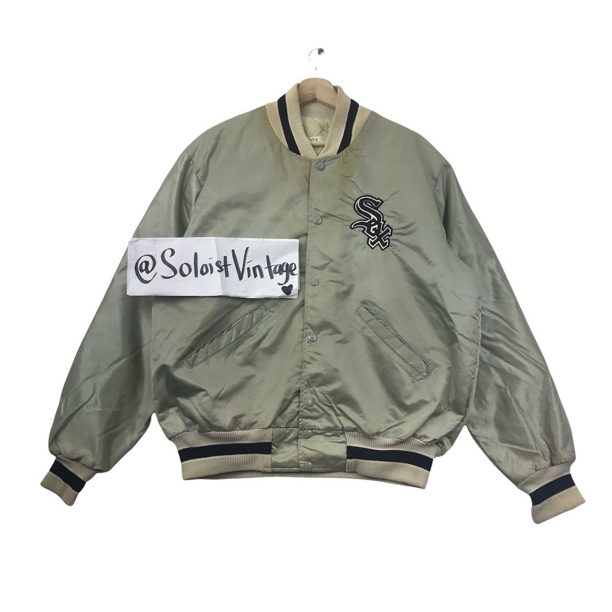 Delong Vintage 90s CHICAGO WHITE SOX DeLong Mlb Baseball Jacket Size US L / EU 52-54 / 3 - 1 Thumbnail