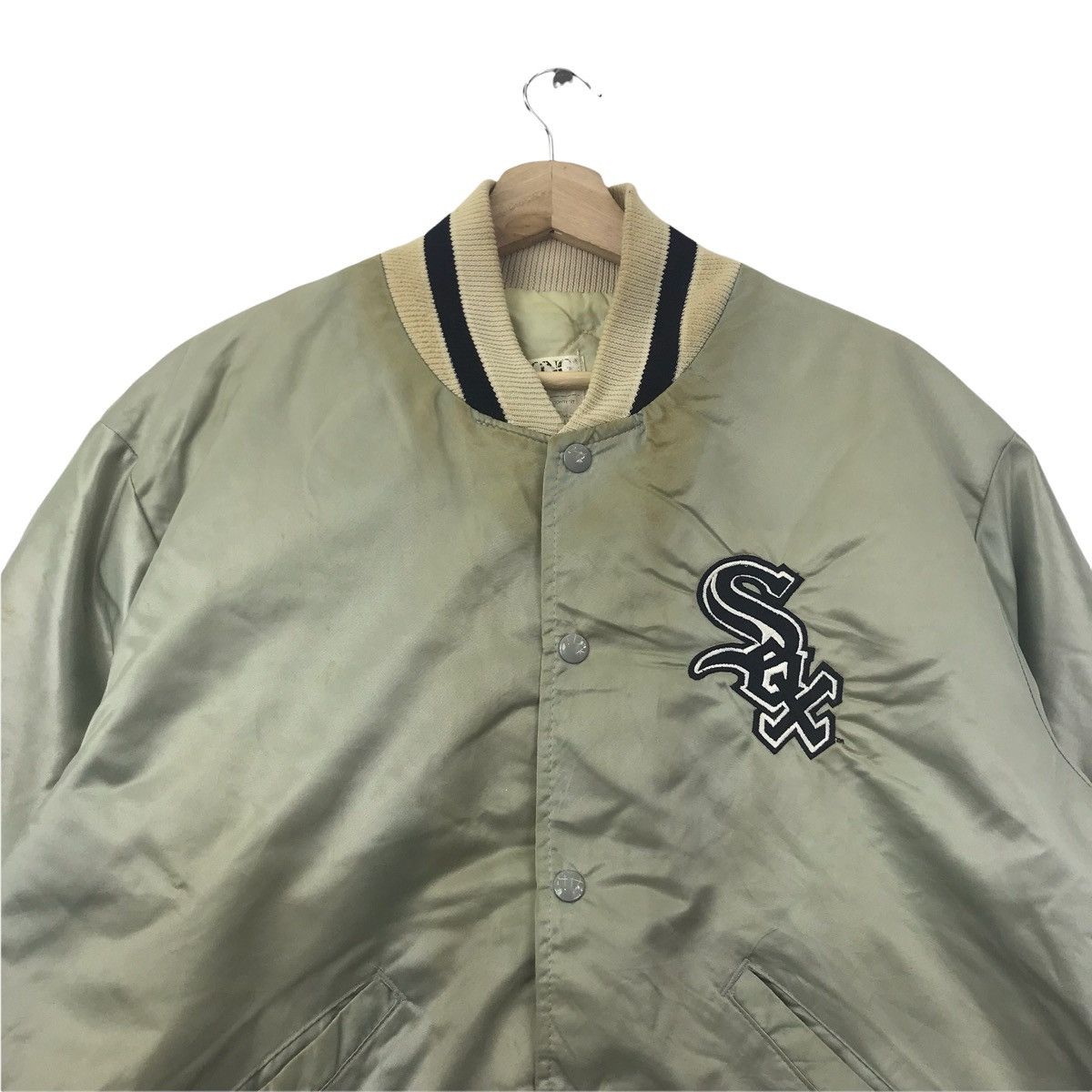 Delong Vintage 90s CHICAGO WHITE SOX DeLong Mlb Baseball Jacket Size US L / EU 52-54 / 3 - 2 Thumbnail
