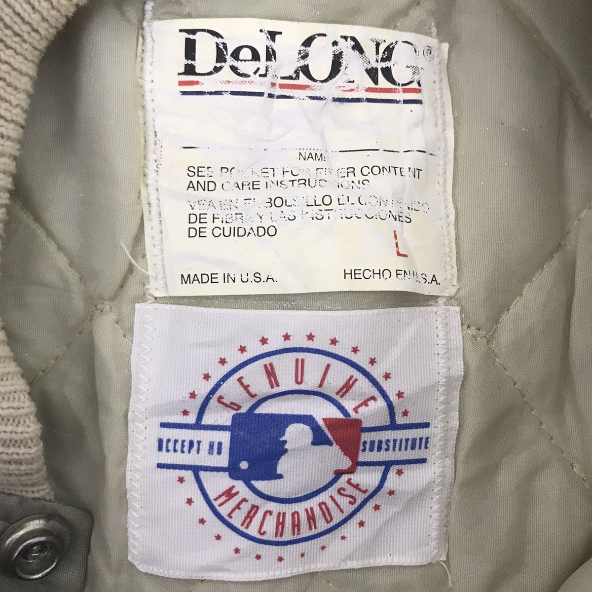 Delong Vintage 90s CHICAGO WHITE SOX DeLong Mlb Baseball Jacket Size US L / EU 52-54 / 3 - 4 Thumbnail