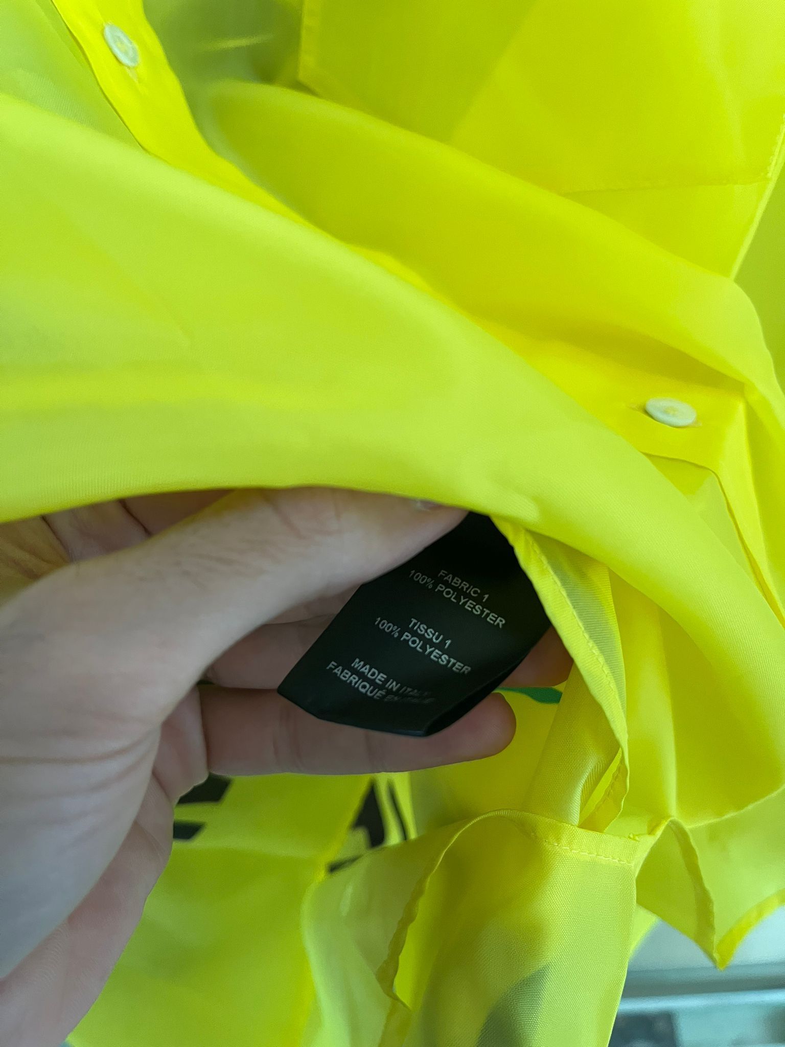 Vetements Oversized Viscose Tread Me Button Up in Highlighter Yellow Size US XS / EU 42 / 0 - 14 Thumbnail