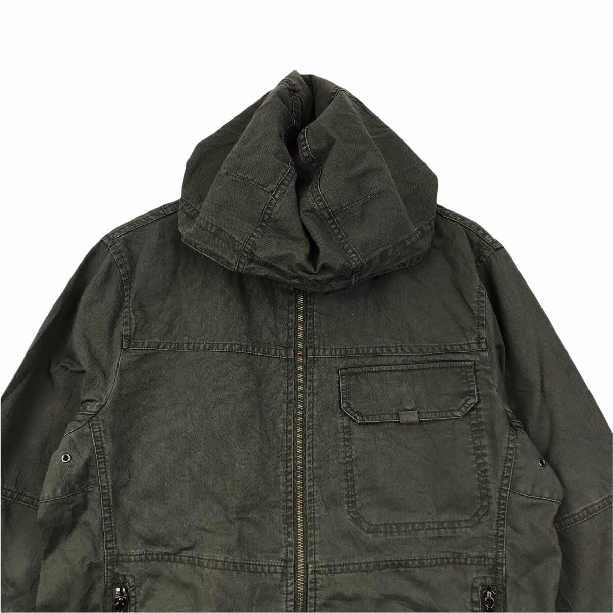 Uniqlo UNIQLO ARMY Military Jeans Hoodie Jacket Size US L / EU 52-54 / 3 - 3 Thumbnail