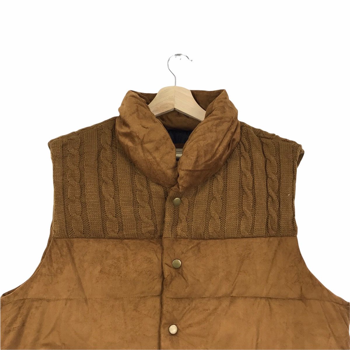 Japanese Brand THRUXTON Japanese Brand Brown Puffer Vest Size US XXL / EU 58 / 5 - 3 Thumbnail