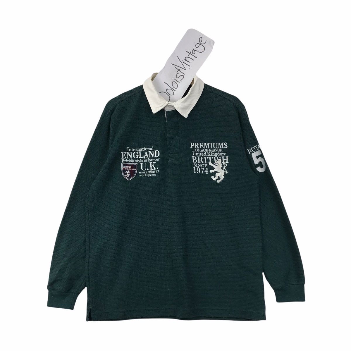 Vintage DINA BIRD UNION Made United Kingdom England Polo Shirt Size US XL / EU 56 / 4 - 1 Thumbnail
