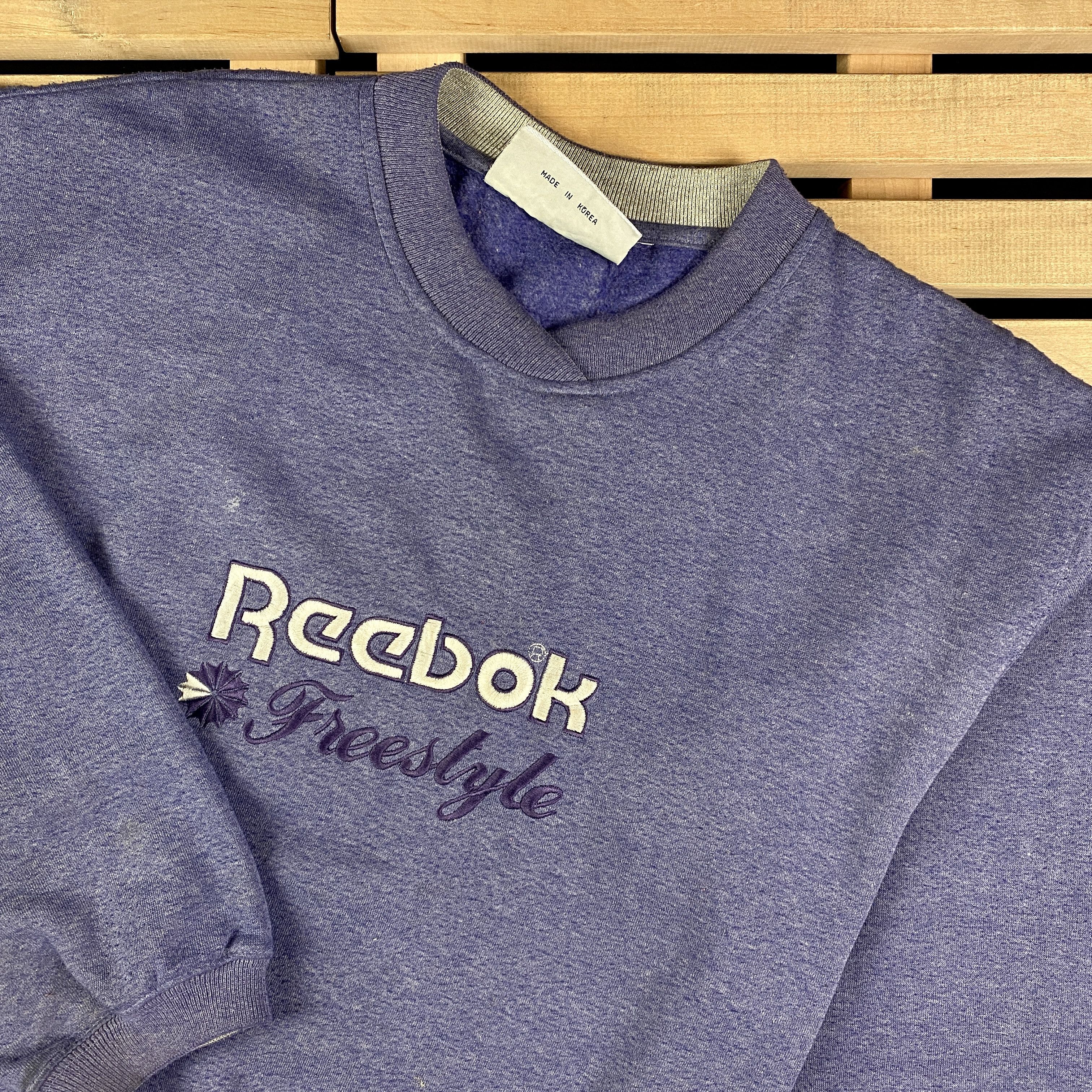 Reebok × Vintage Mens Sweatshirt Reebok Freestyle Big Logo Size S Vintage Size US S / EU 44-46 / 1 - 2 Thumbnail