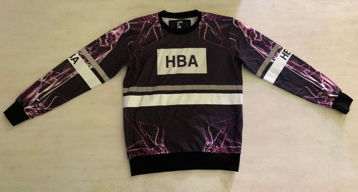 Pre-owned Hood By Air Sweater Graphic Patern Full Print In Black