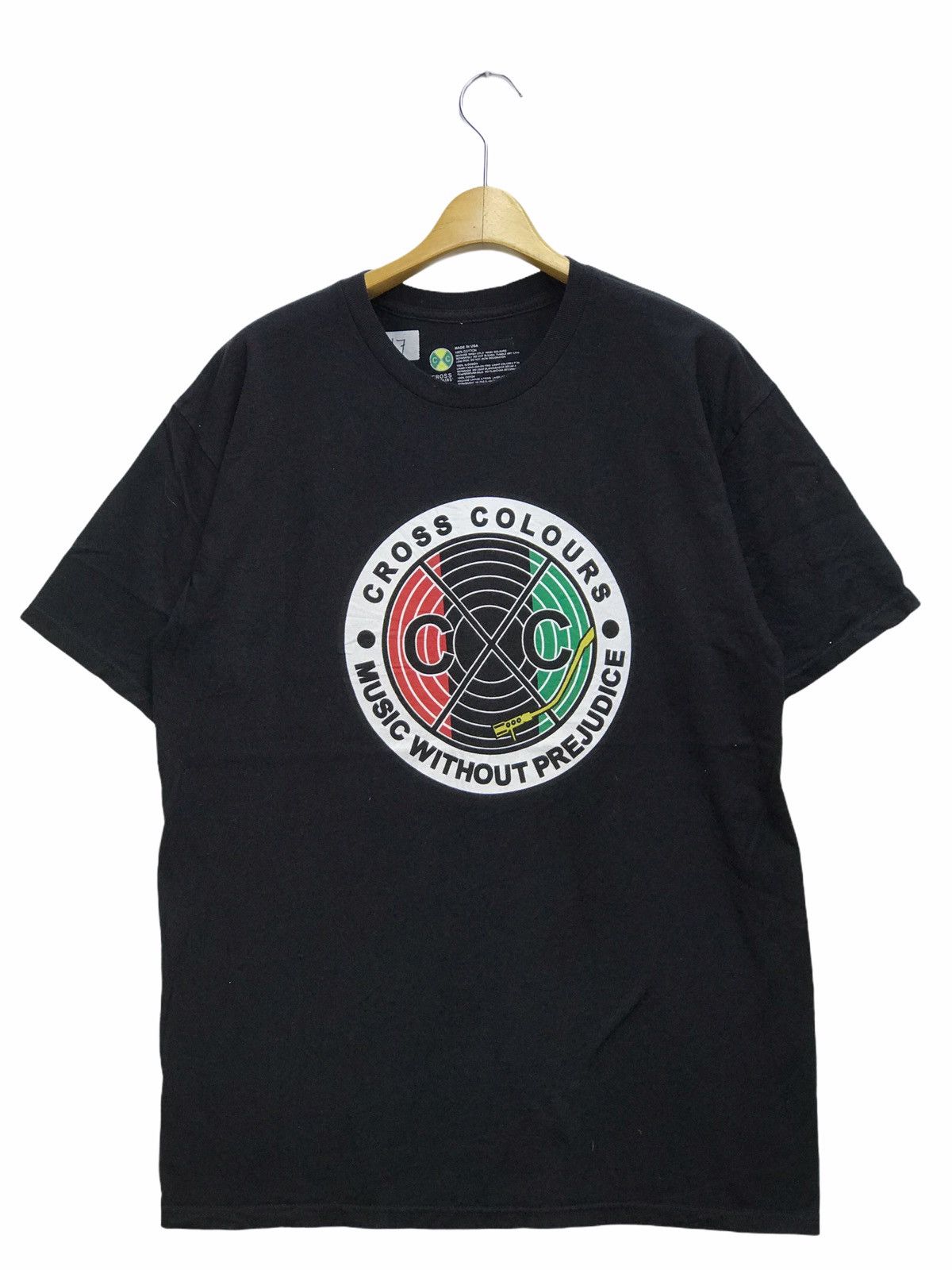 Cross Colours × Made In Usa CROSS COLORS BIG LOGO TEES Grailed