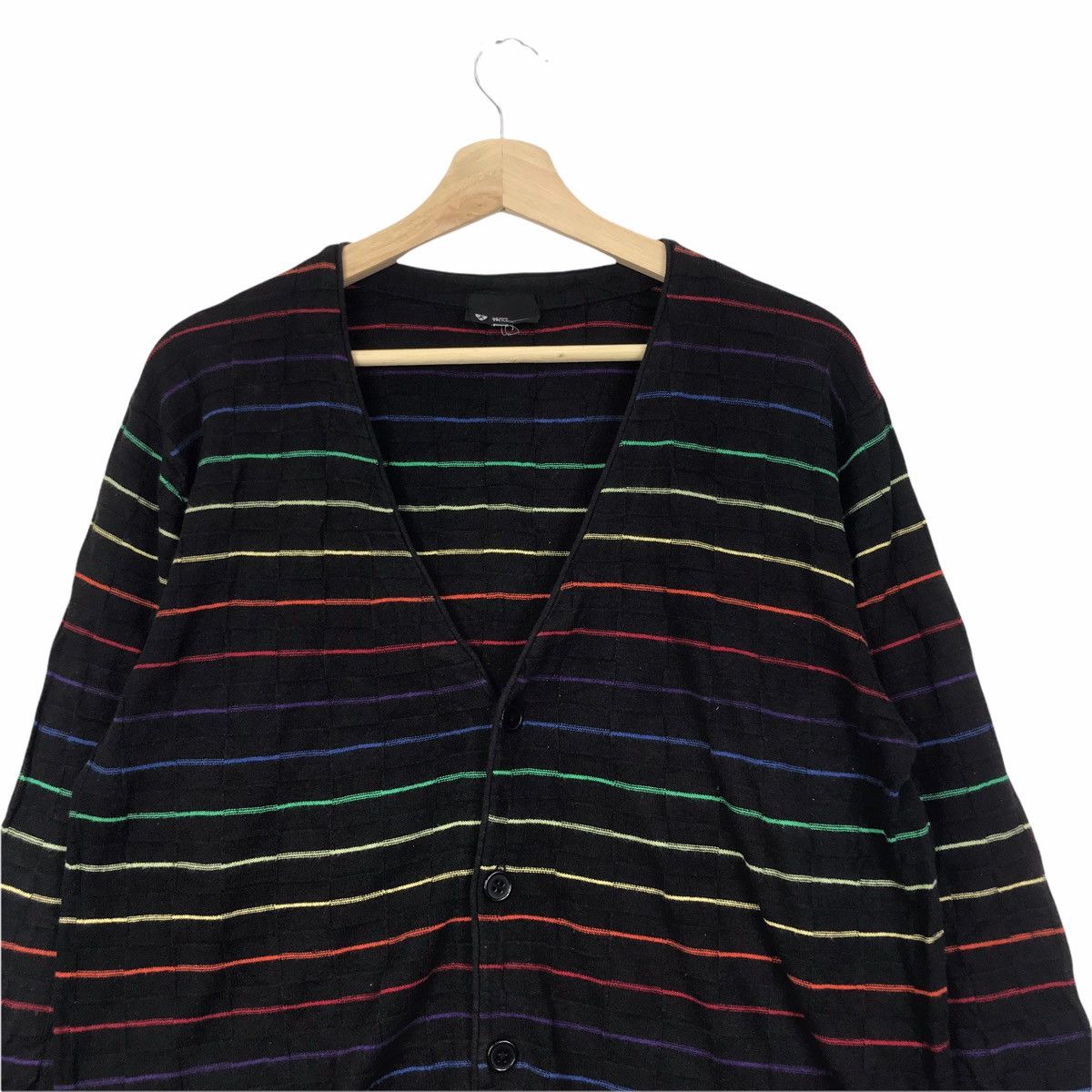 Japanese Brand TK MIX PICE Japanese Brand Rainbow Stripes Cardigan Size US S / EU 44-46 / 1 - 3 Thumbnail