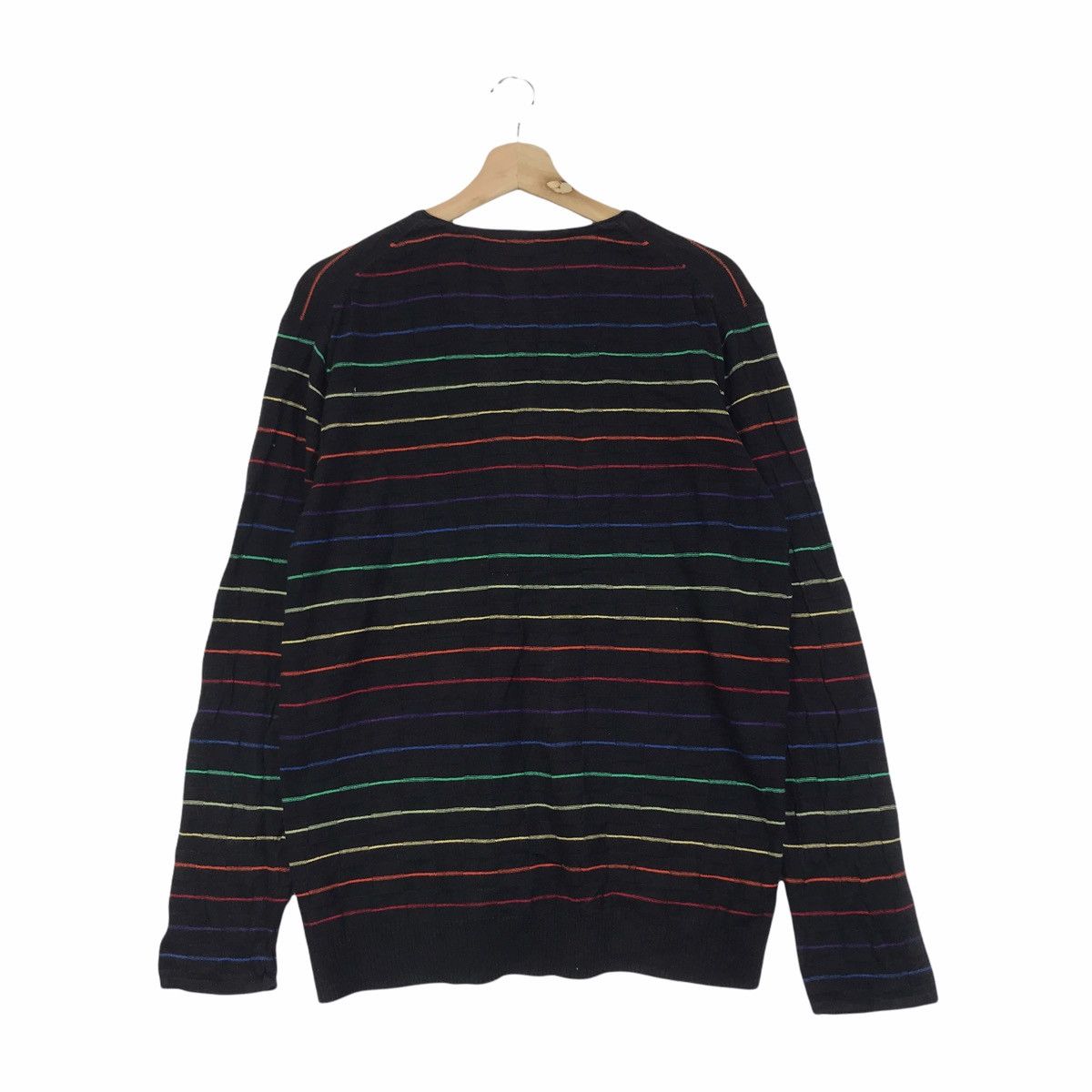 Japanese Brand TK MIX PICE Japanese Brand Rainbow Stripes Cardigan Size US S / EU 44-46 / 1 - 2 Thumbnail
