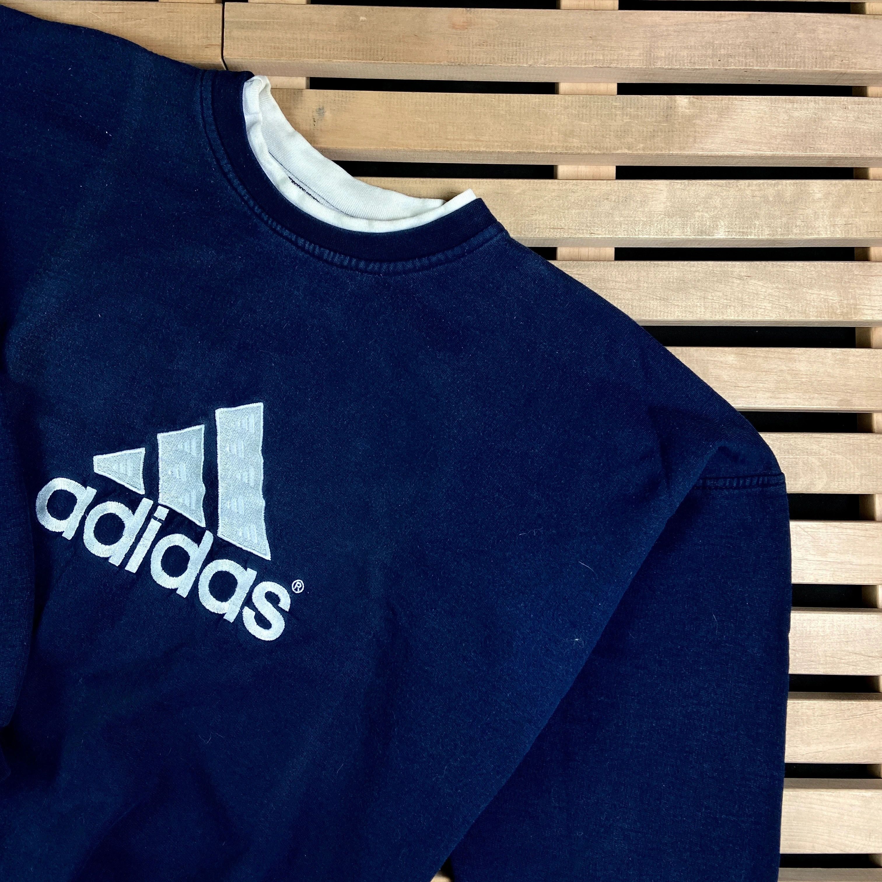 Adidas × Vintage Mens Sweatshirt Adidas Vintage Big Logo Size M Size US M / EU 48-50 / 2 - 2 Thumbnail